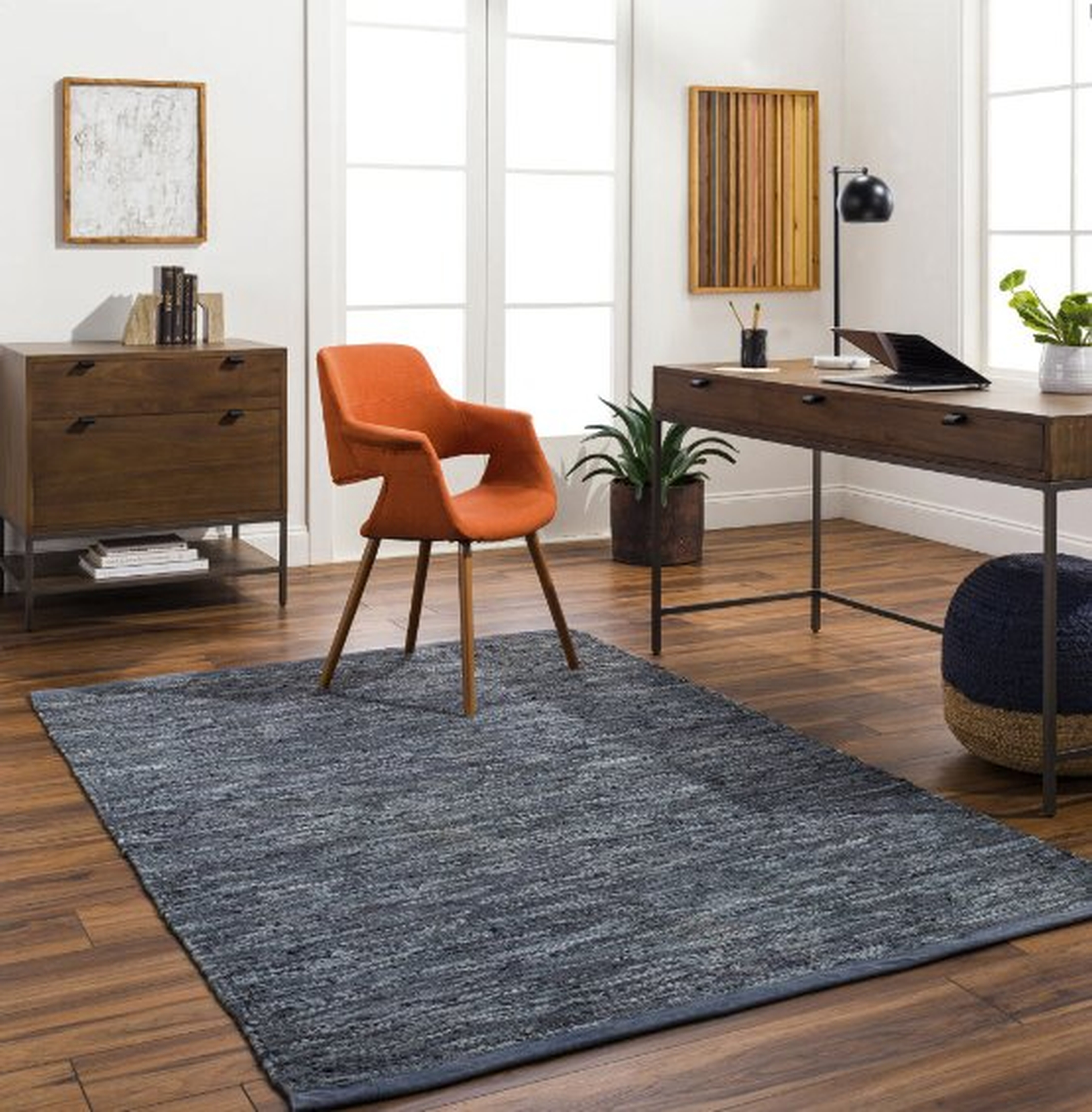 Porter Black Indoor 8' x 10' Handmade Rug - Surya