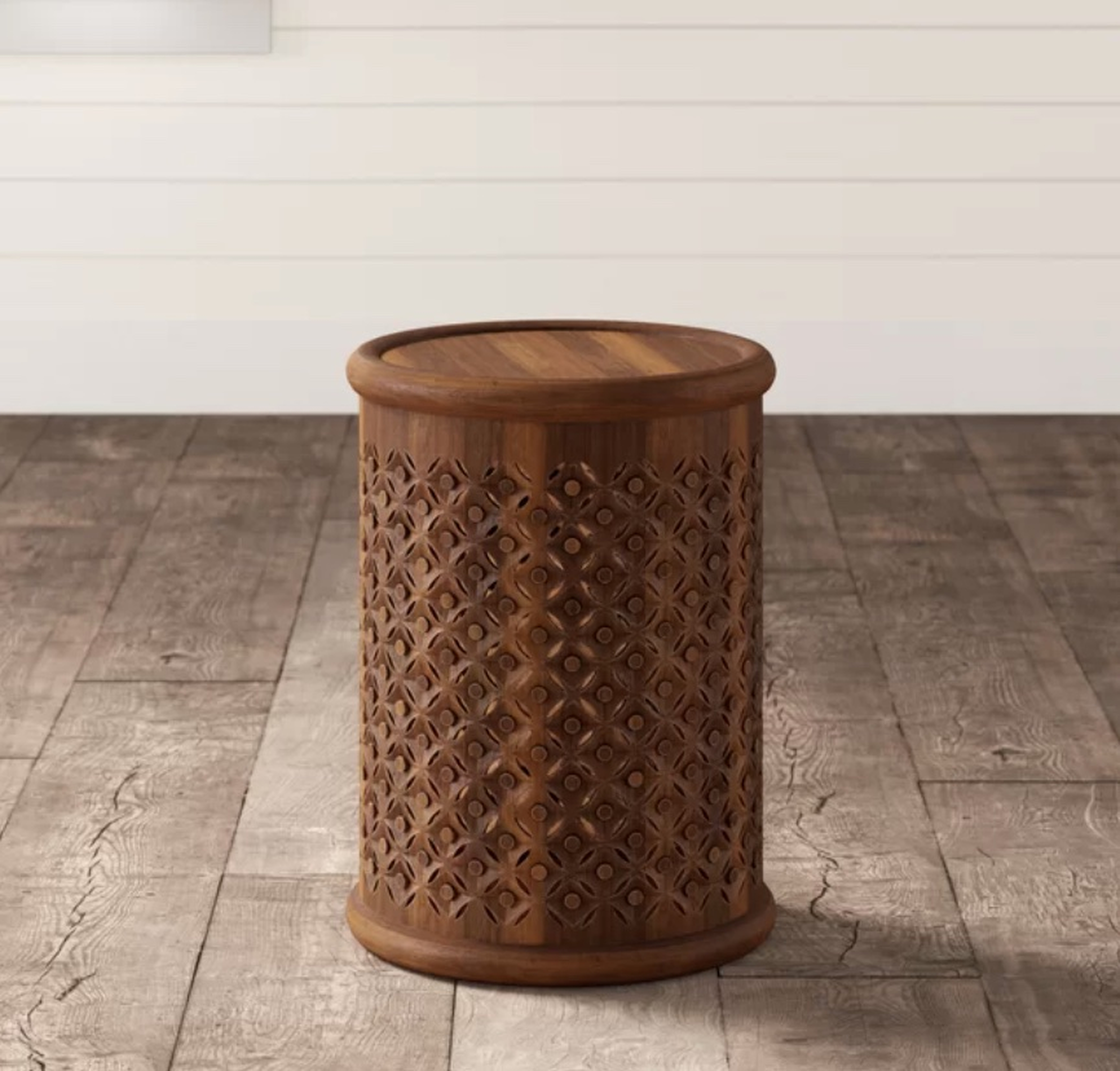 Marple Solid Wood Tray Top Drum End Table - Wayfair