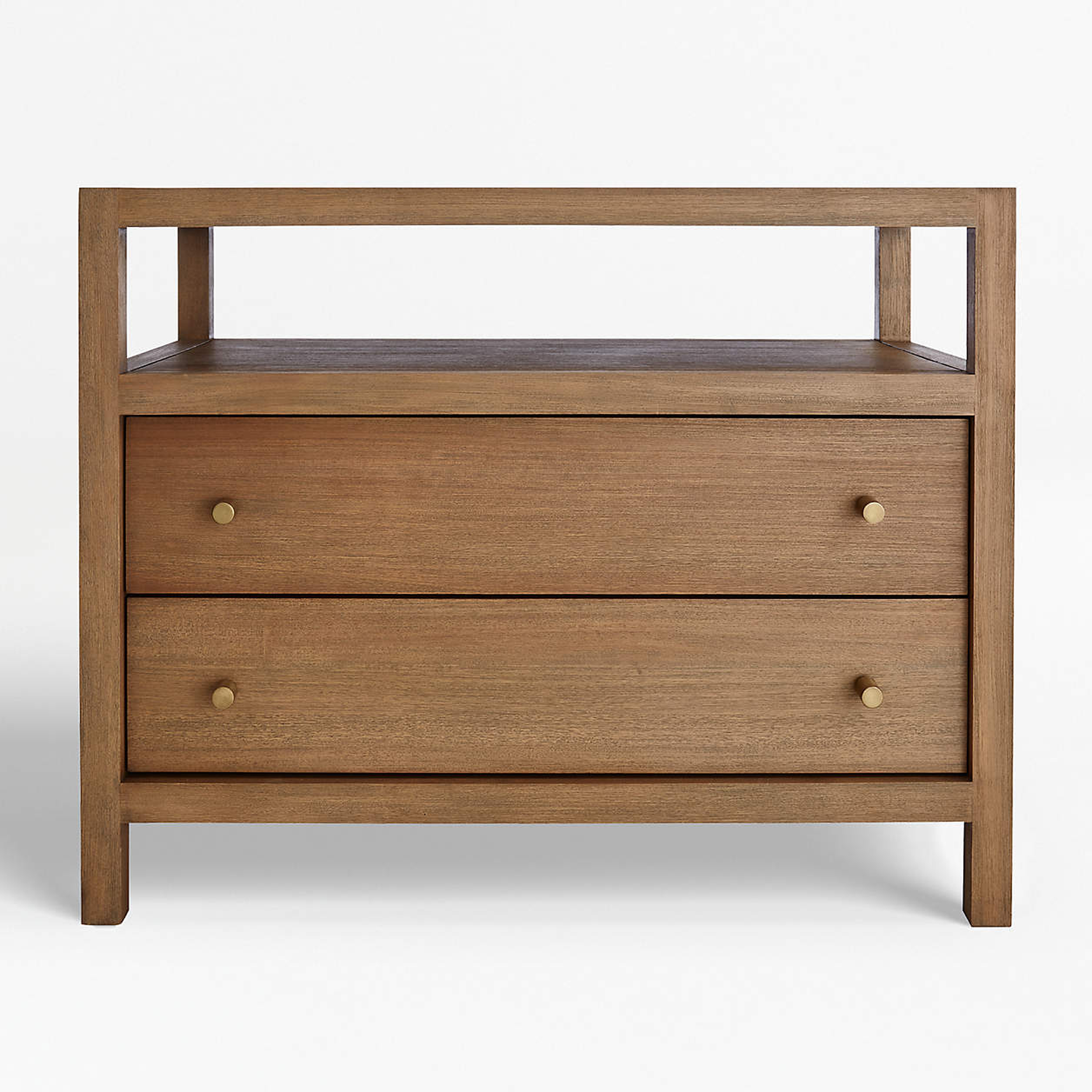 Keane Driftwood Charging Nightstand - Crate and Barrel