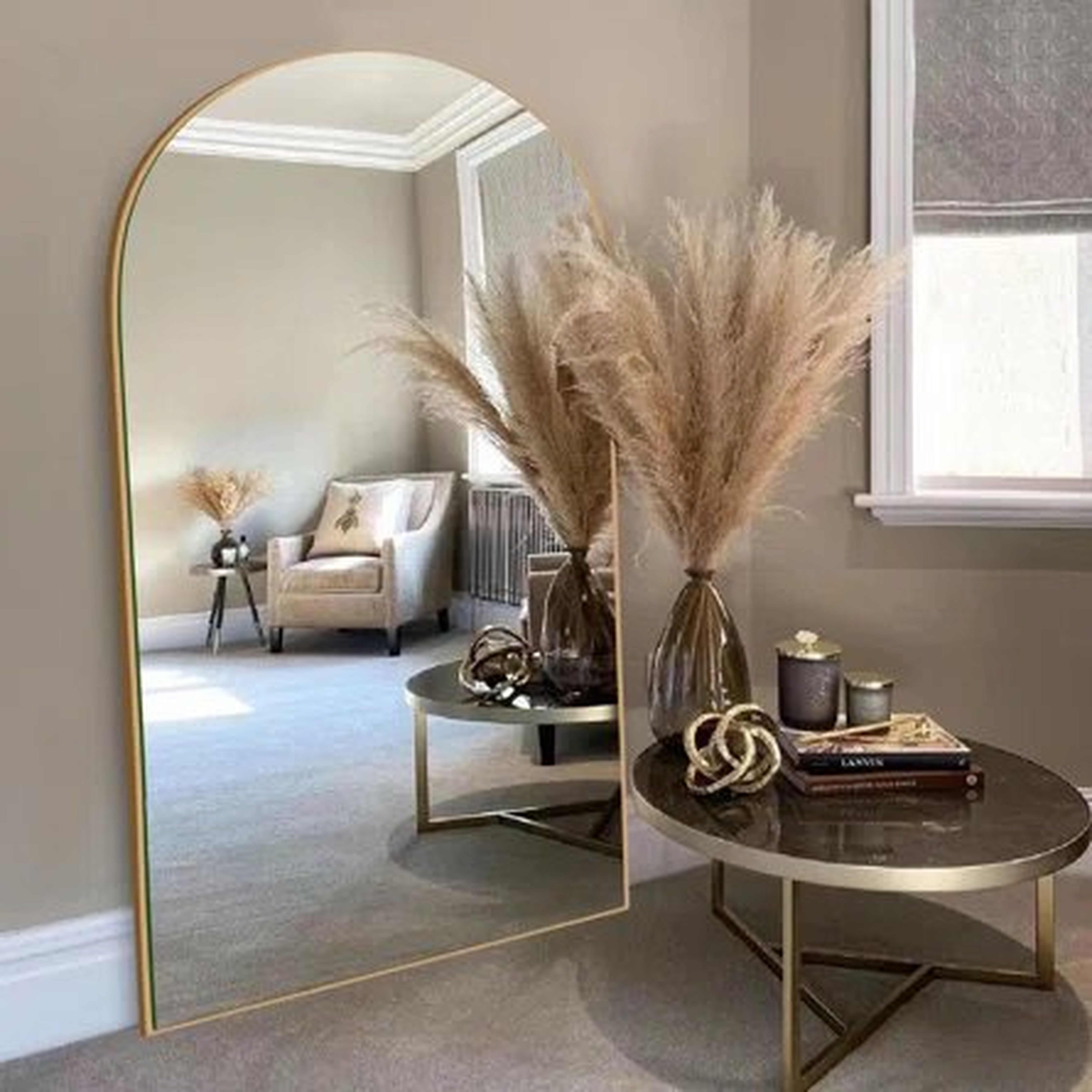 Leeron Arch Wood Mirror - Wayfair