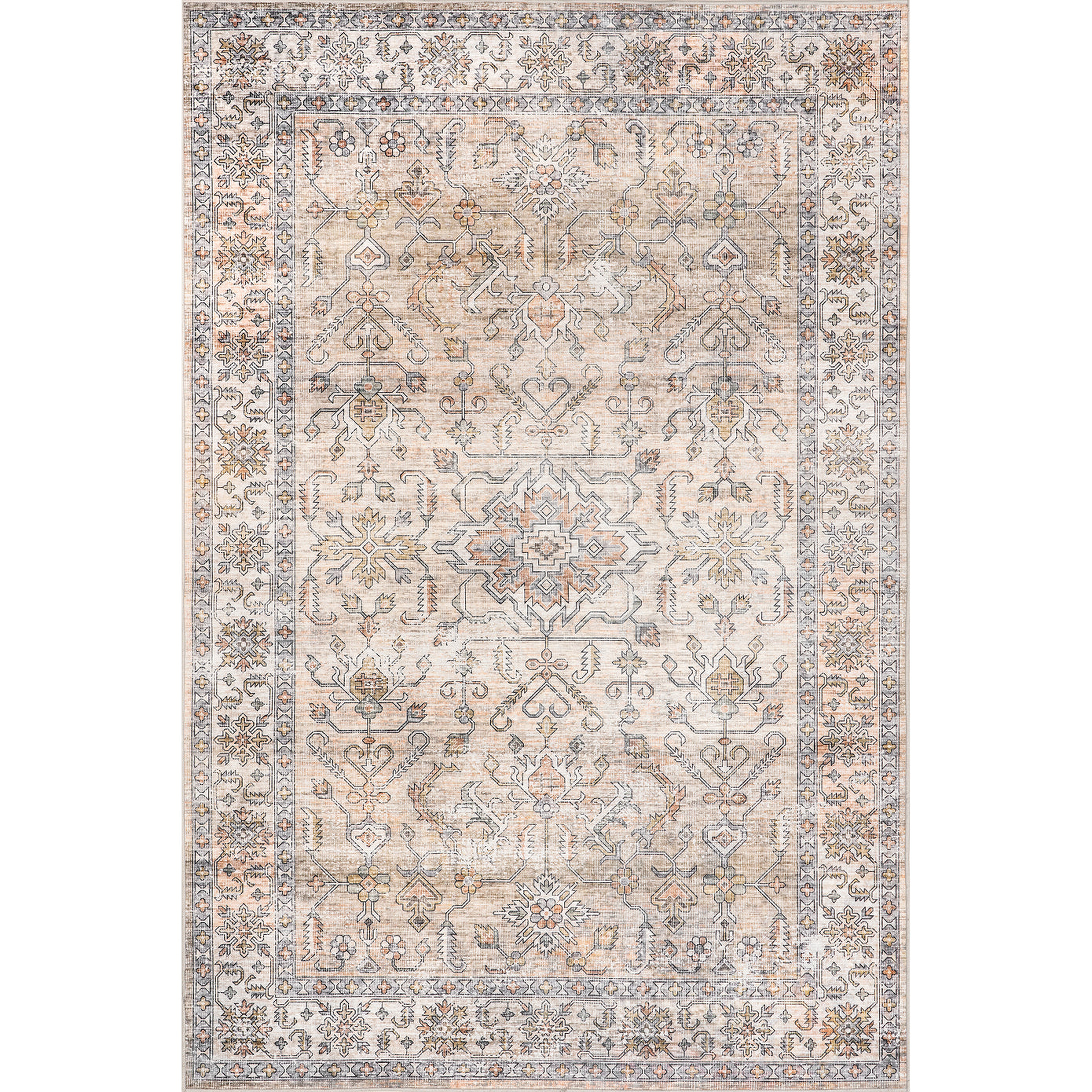 Britt Persian Stain Repellent Machine Washable Area Rug - nuloom