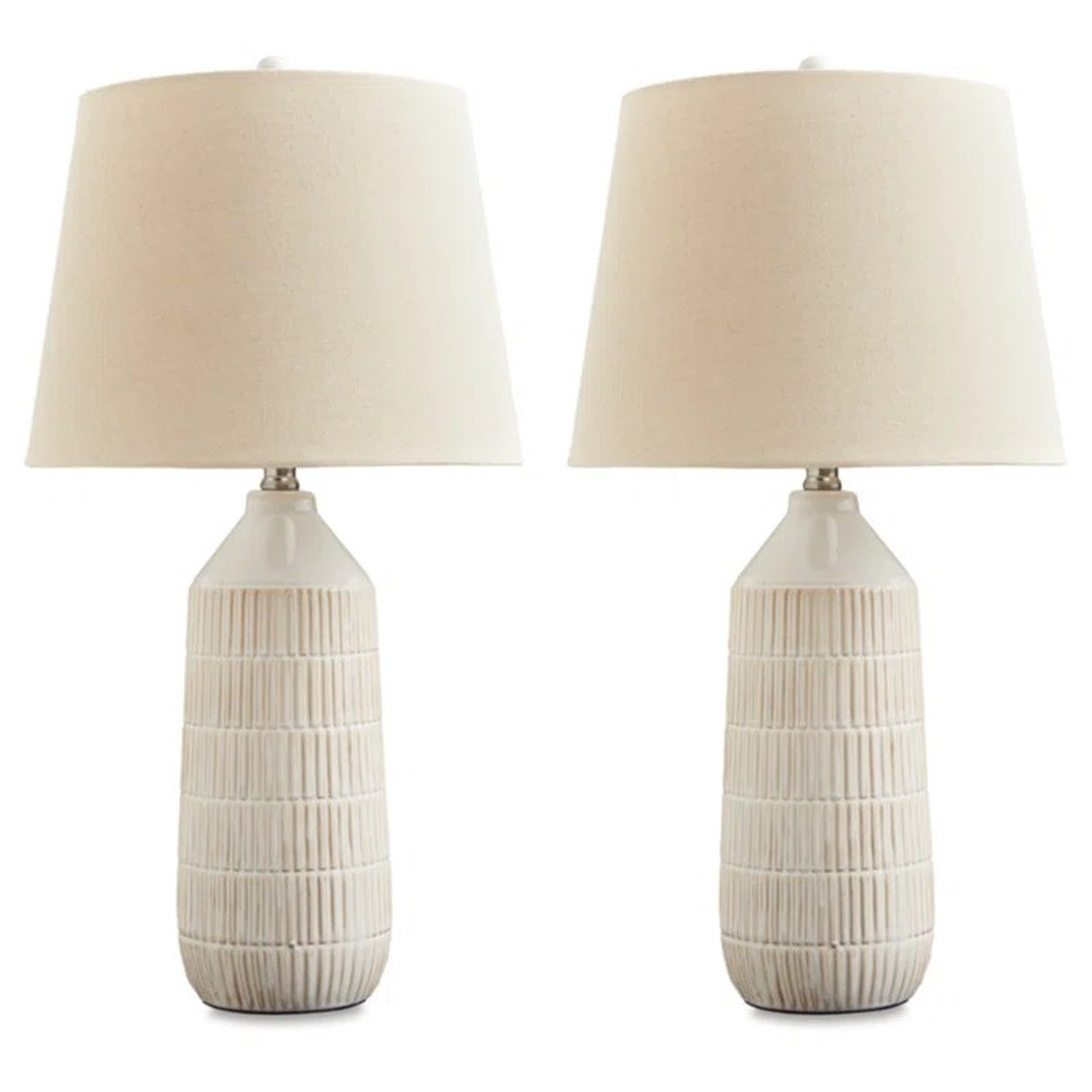 Umut White Ceramic Table Vase, Set of 2 - Wayfair