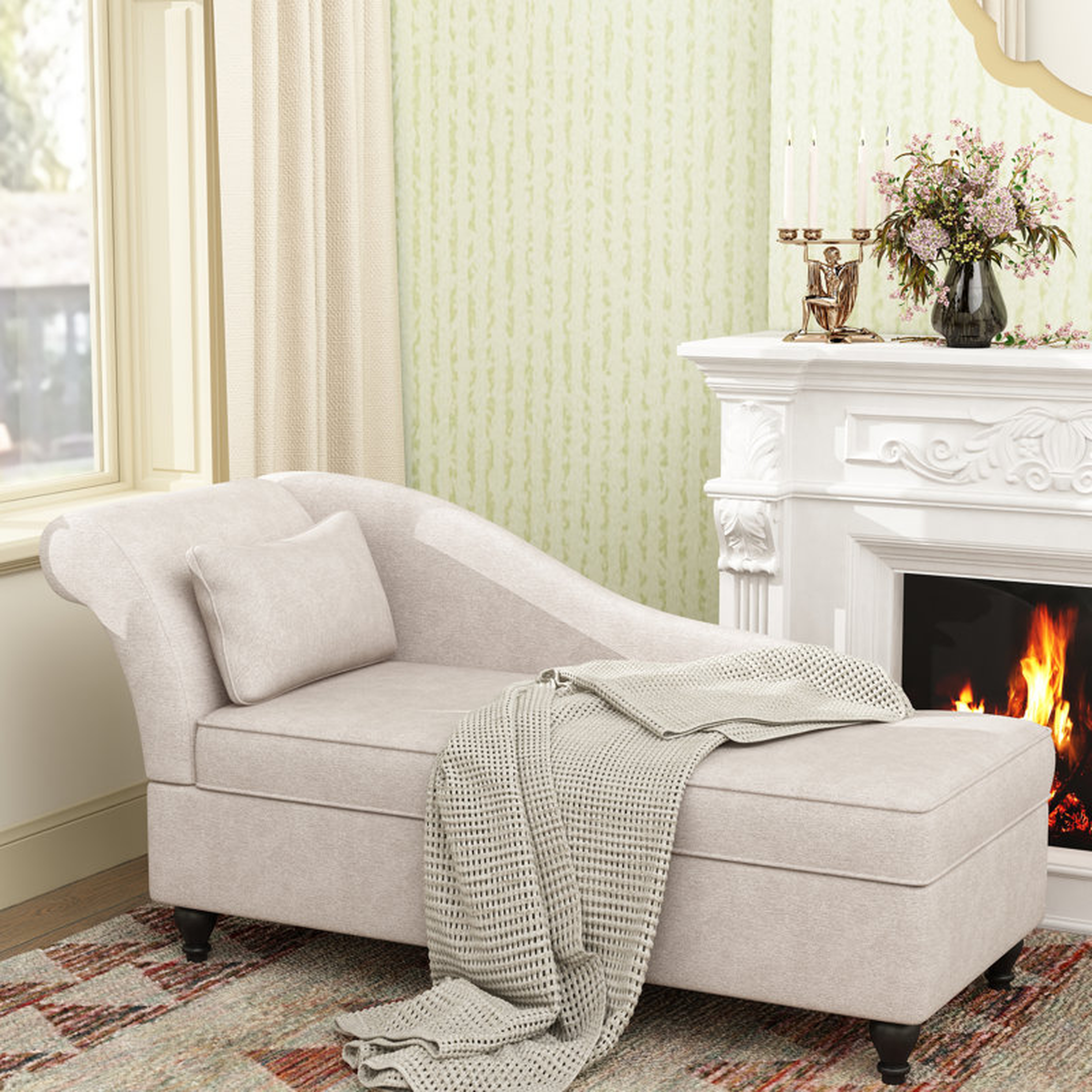 Schaefer Upholstered Chaise Lounge - Wayfair