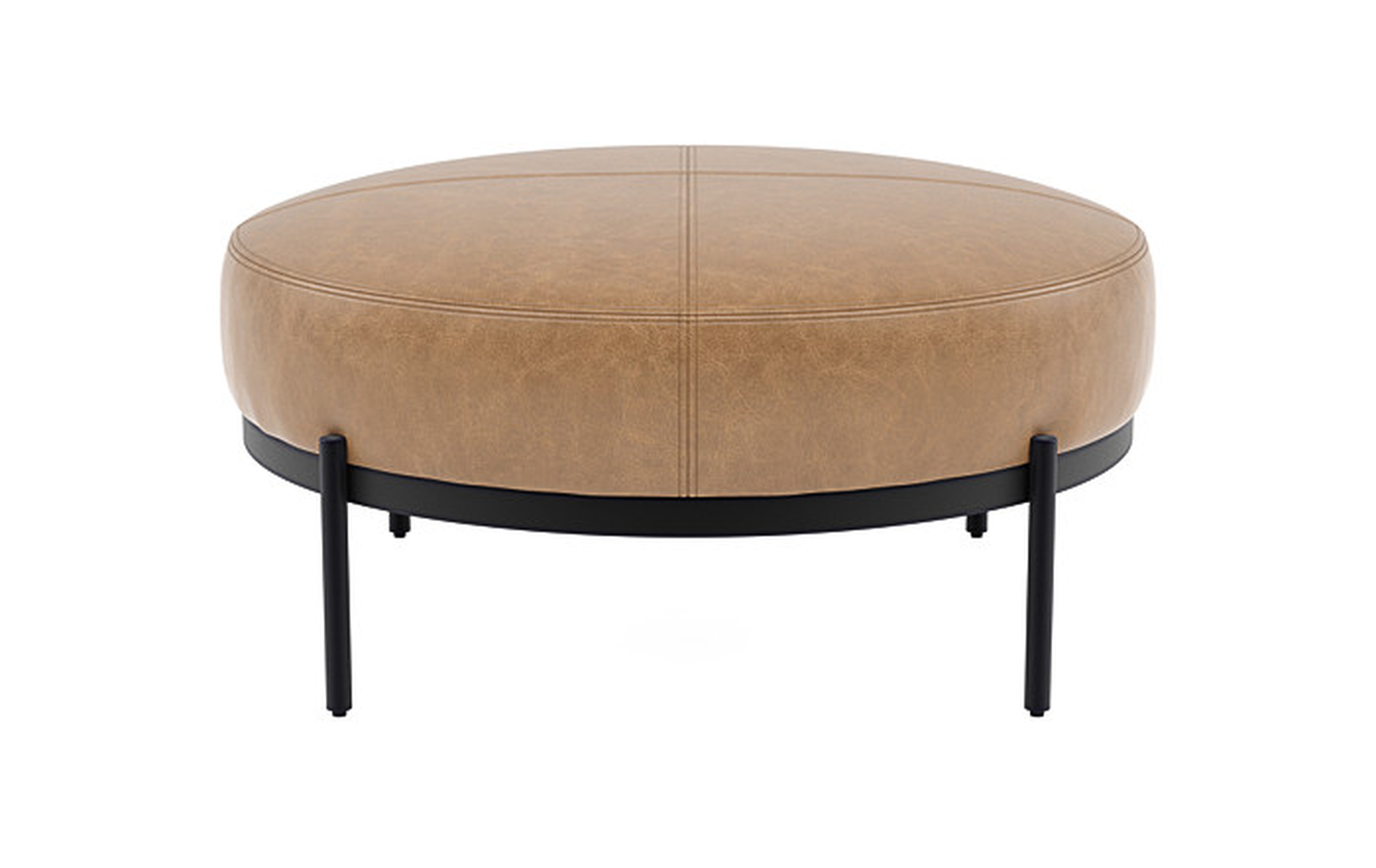 Kyle Round Coffee Table Ottoman - Interior Define