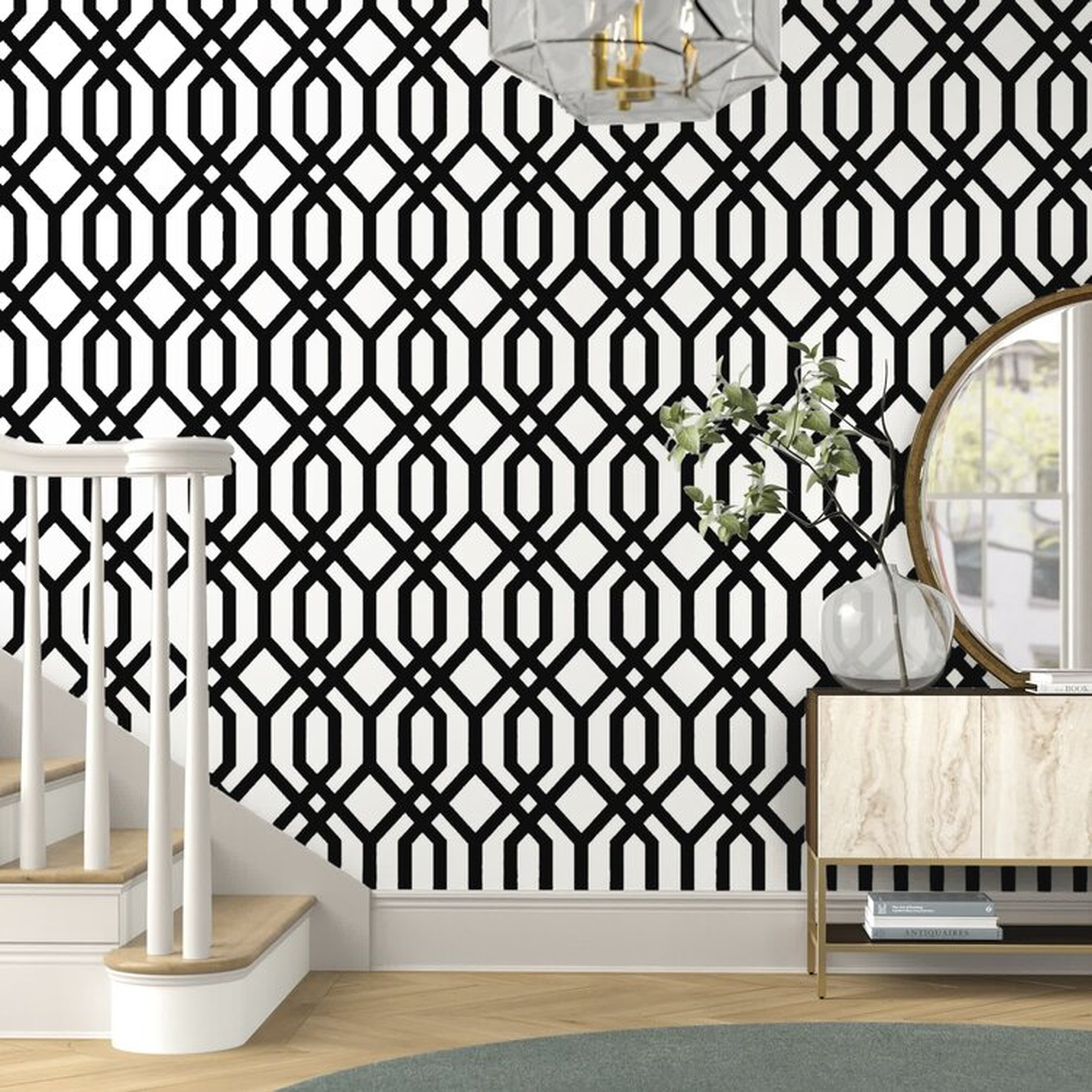 Mckamey Gazebo Lattice 16.5' L x 20.5'' W Peel and Stick Wallpaper Roll - Wayfair
