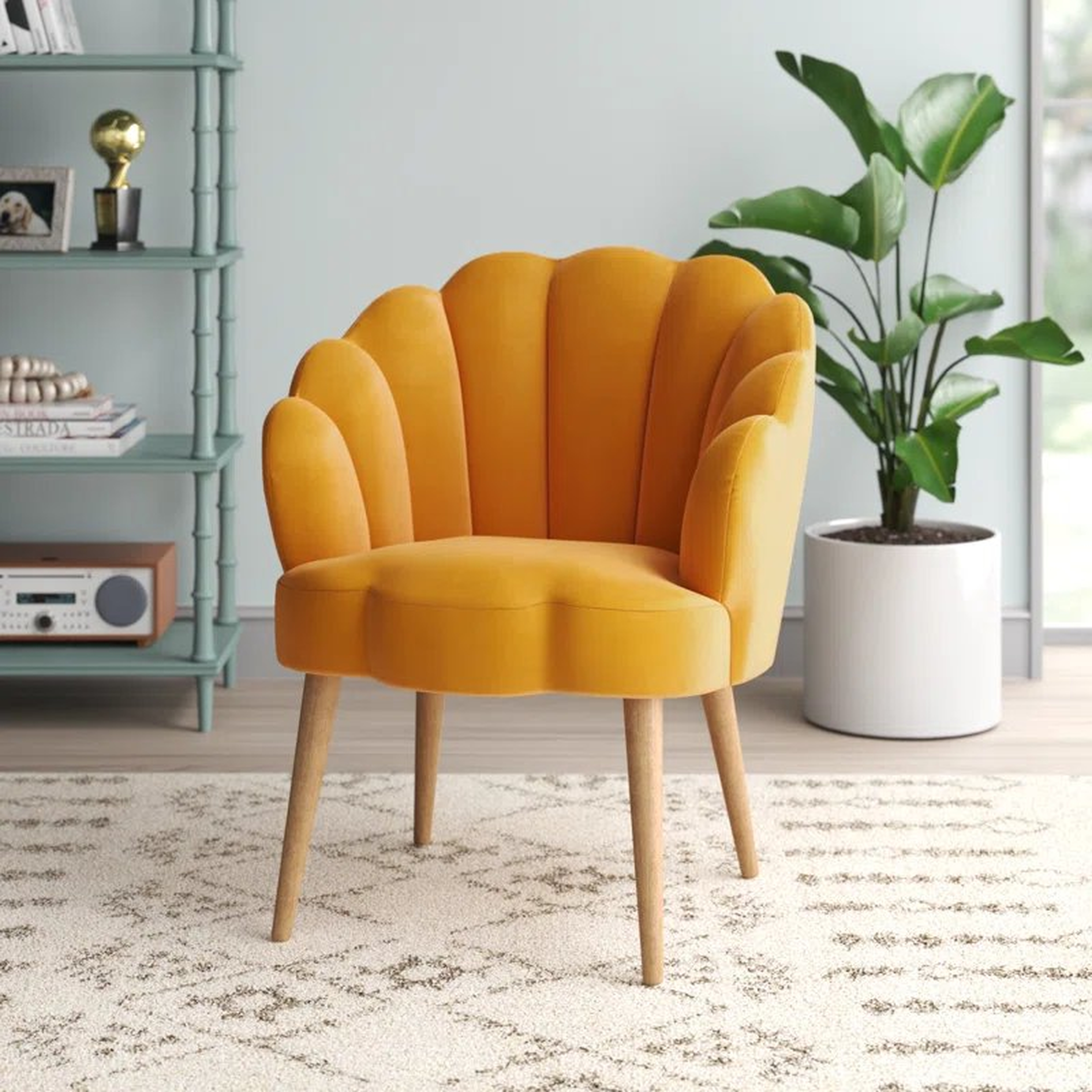 Lilly Velvet Barrel Chair - Wayfair