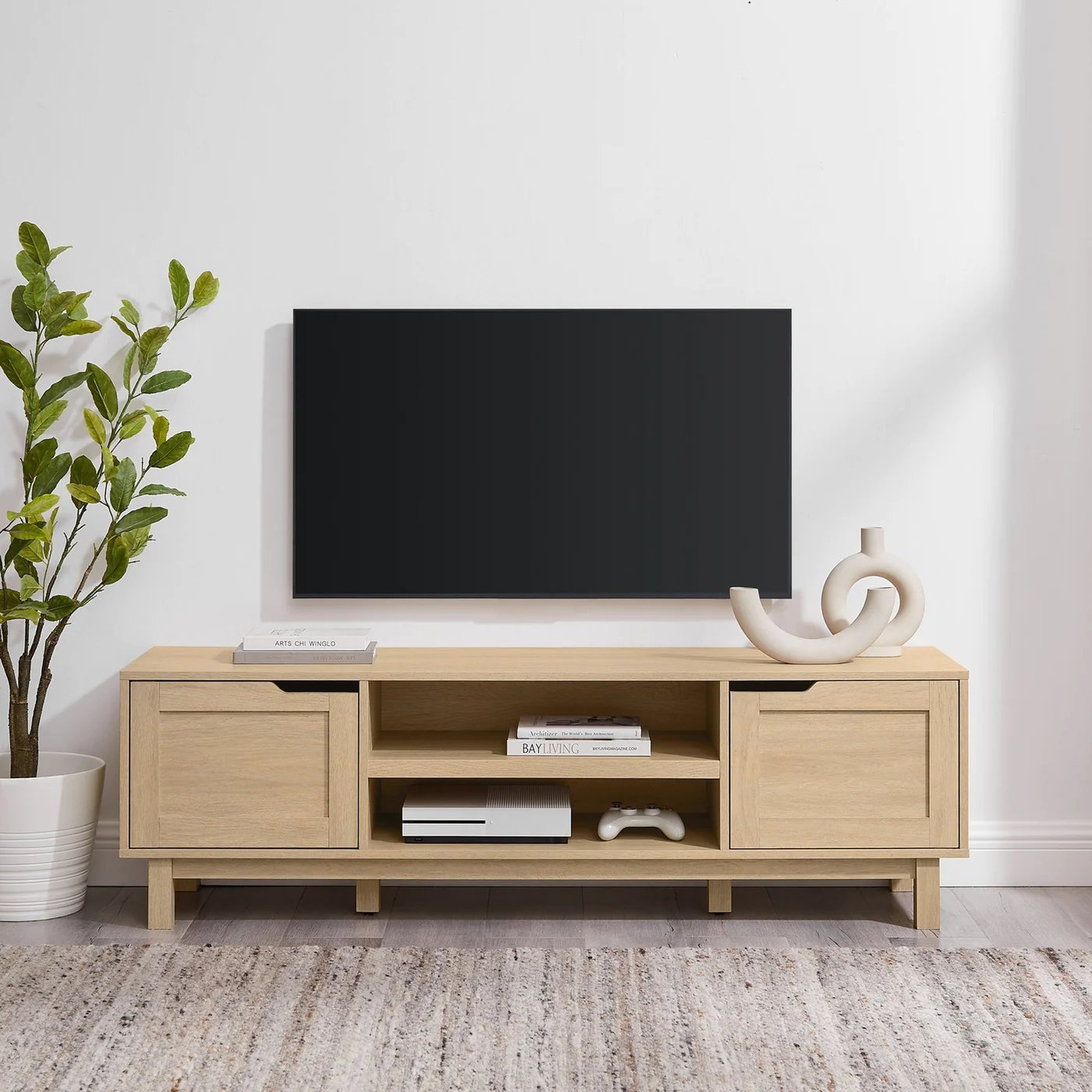 Tromso Modern 2-Door TV Stand for TVs up to 65” - Walker Edison