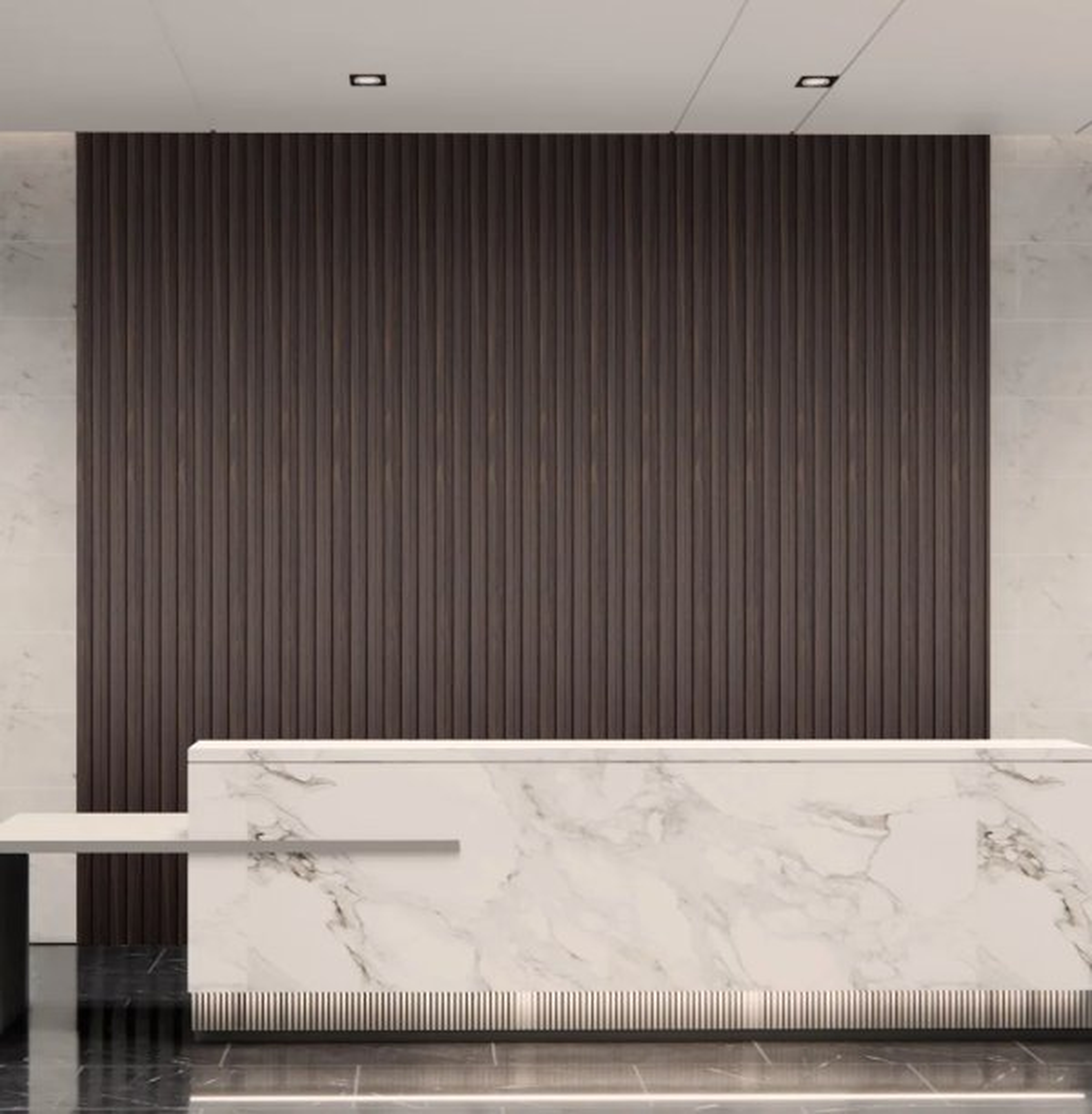 8 Pcs 96" x 6.26" WPC Waterproof Slat Wall Panels, 3D Wood Look Acoustic Diffuser Wall Paneling for Modern Decor,33.38 sq.ft. - Wayfair