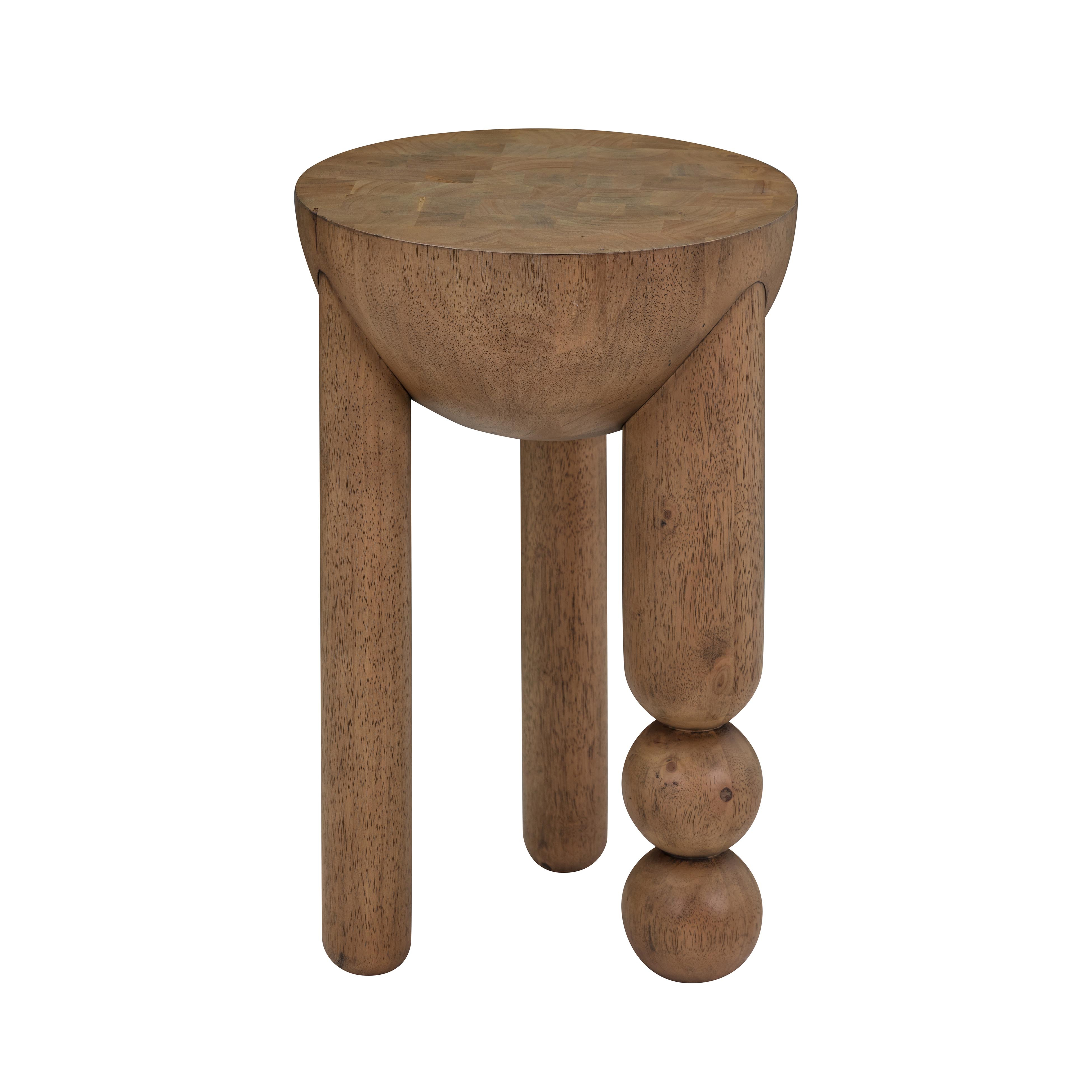 Morse Cognac Wooden Accent Table - TOV FURNITURE