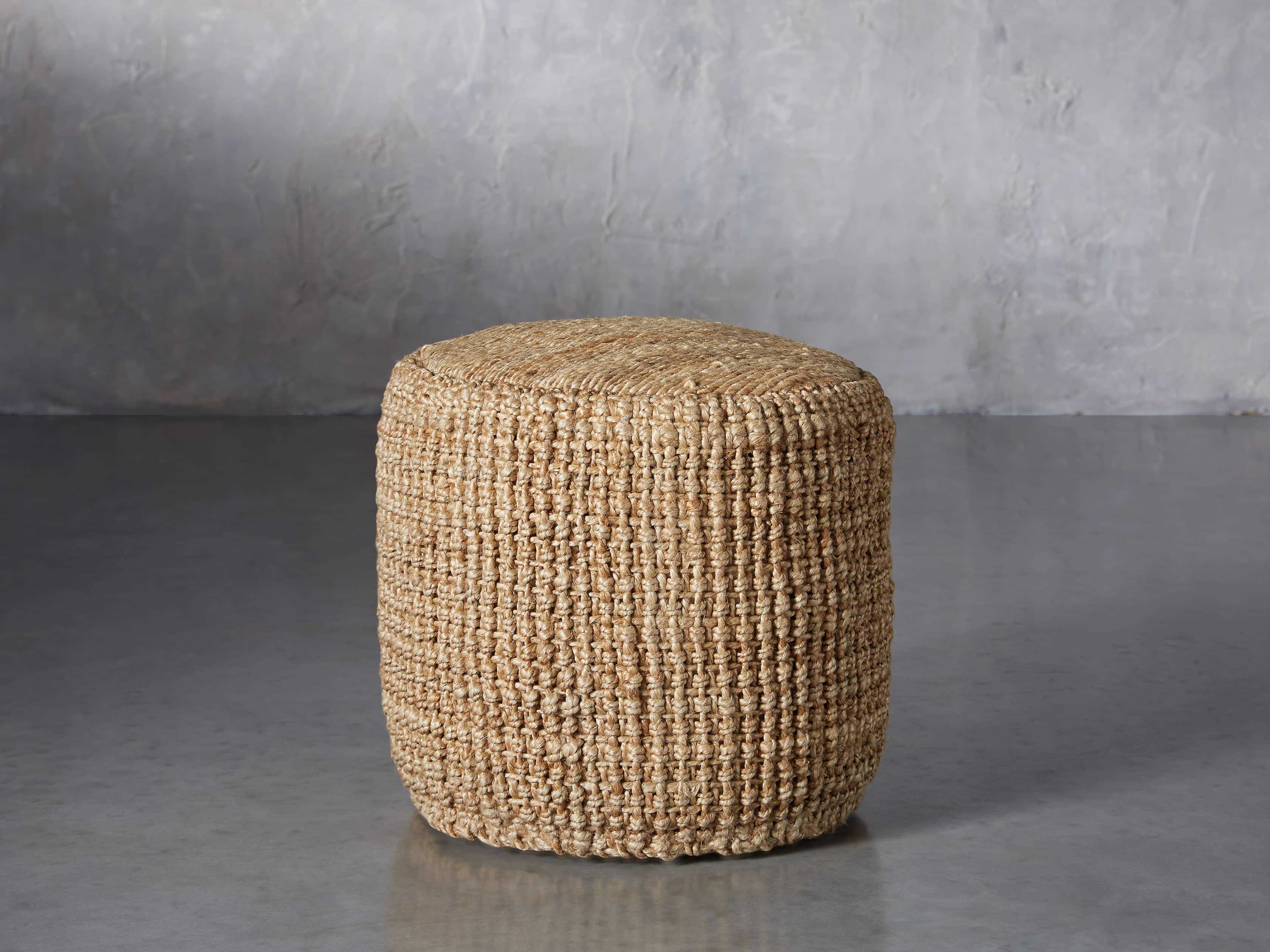 Laos Jute Pouf - Arhaus