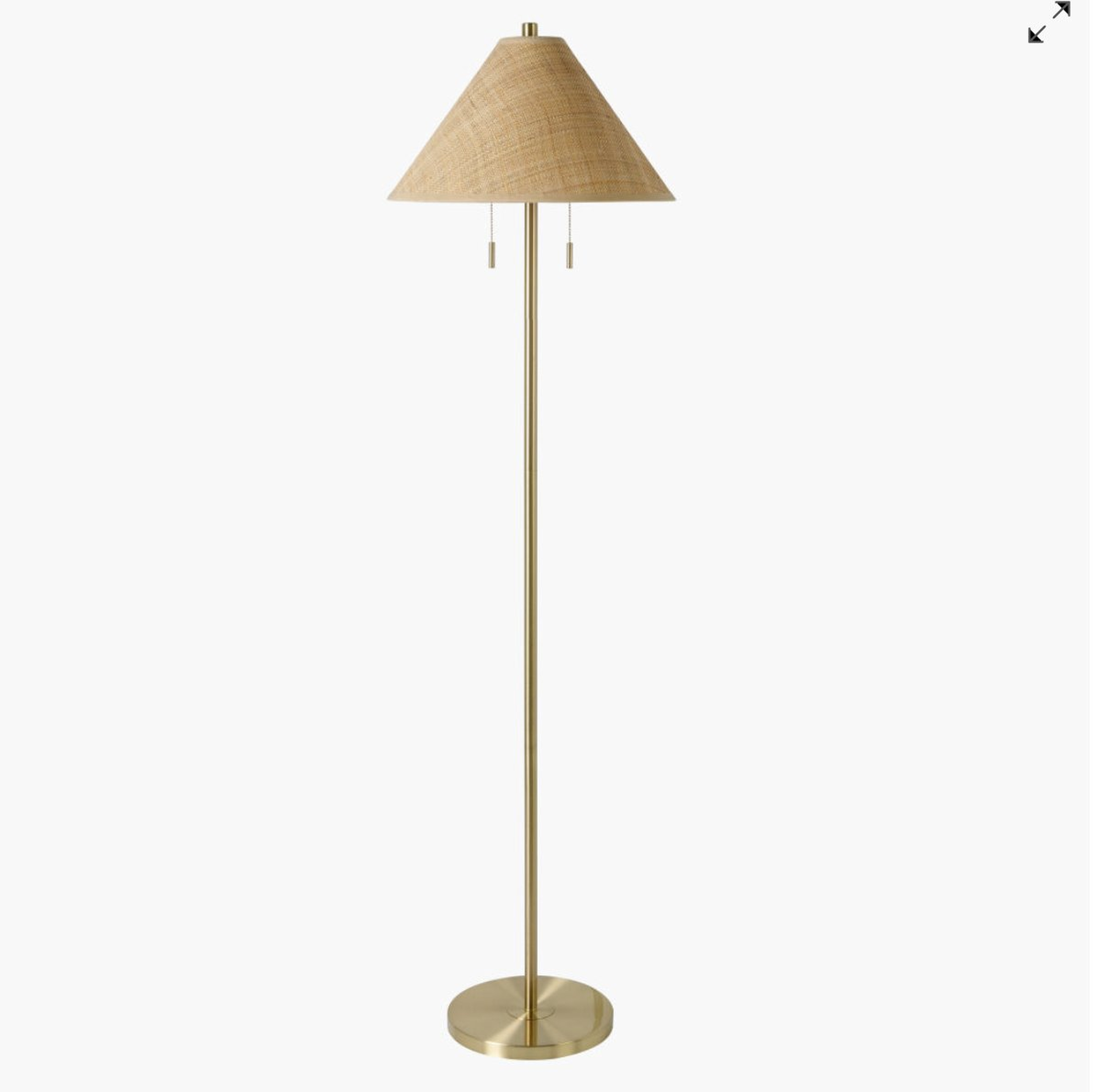 Lacona  Plated 66"H x 18"W x 18"D Accent Floor Lamp - Surya