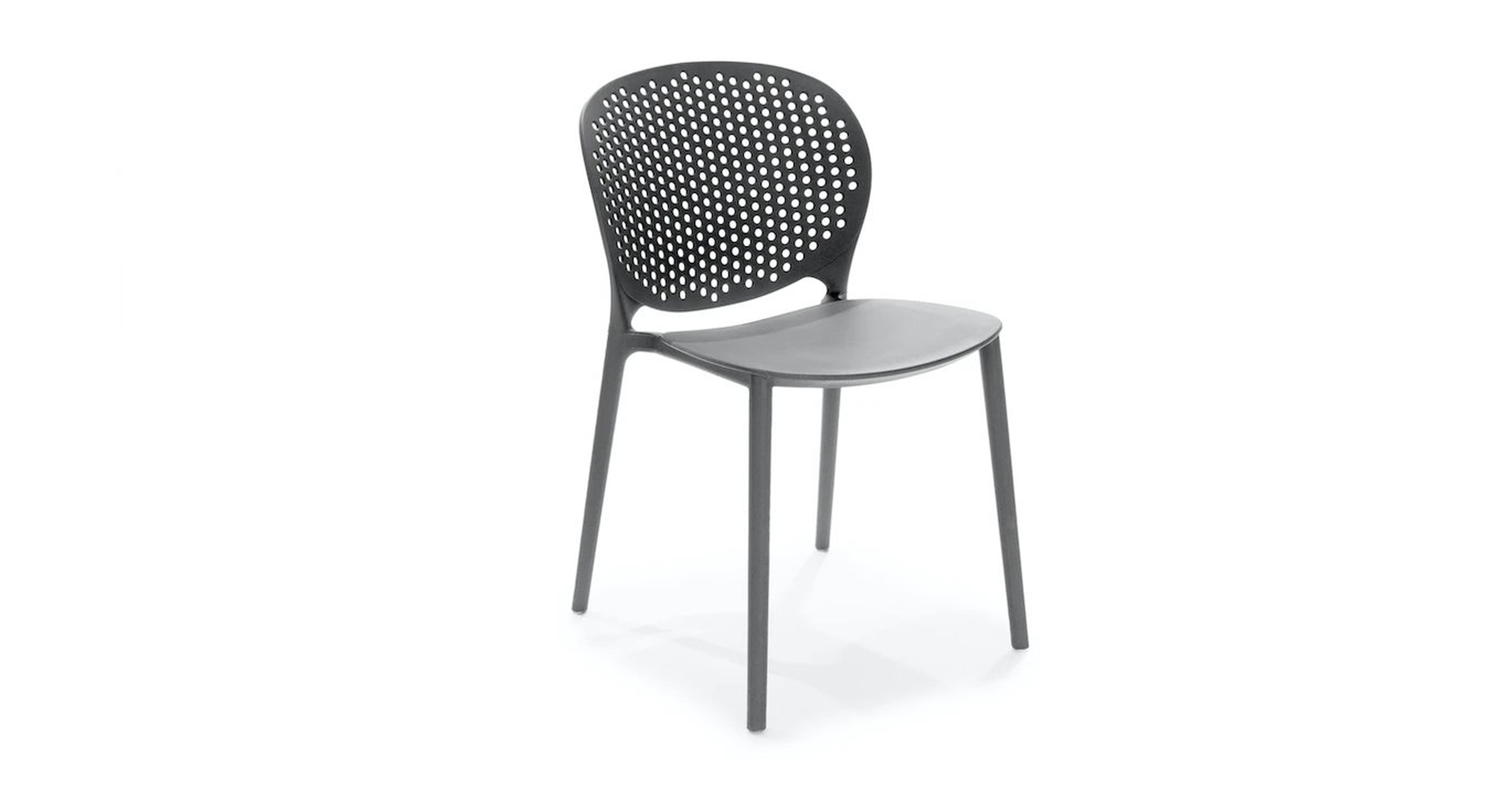 Dot Graphite Stackable Dining Chair - Article