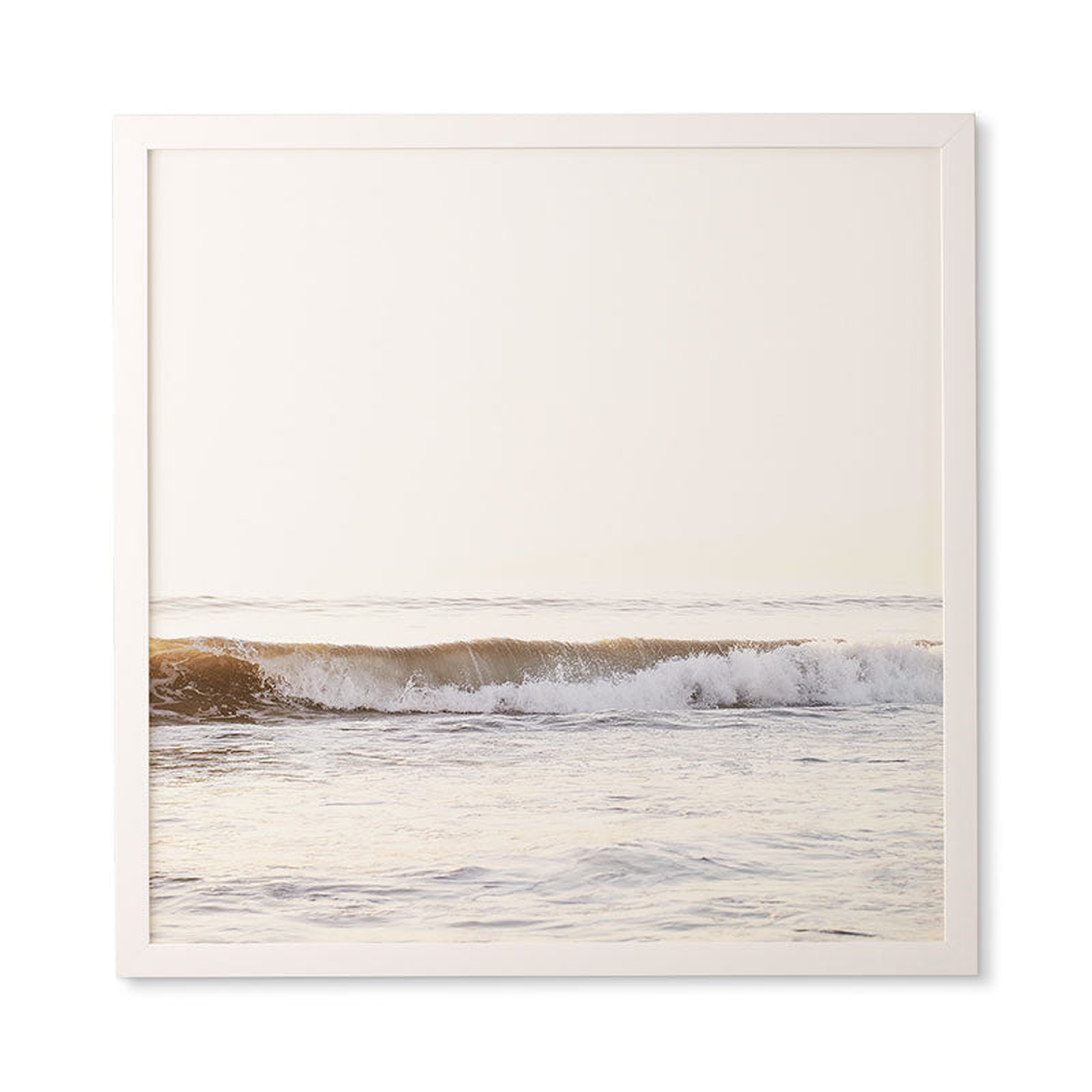 Minimalist Wave by Bree Madden - Framed Wall Art Basic White 30" x 30" - Deny Designs
