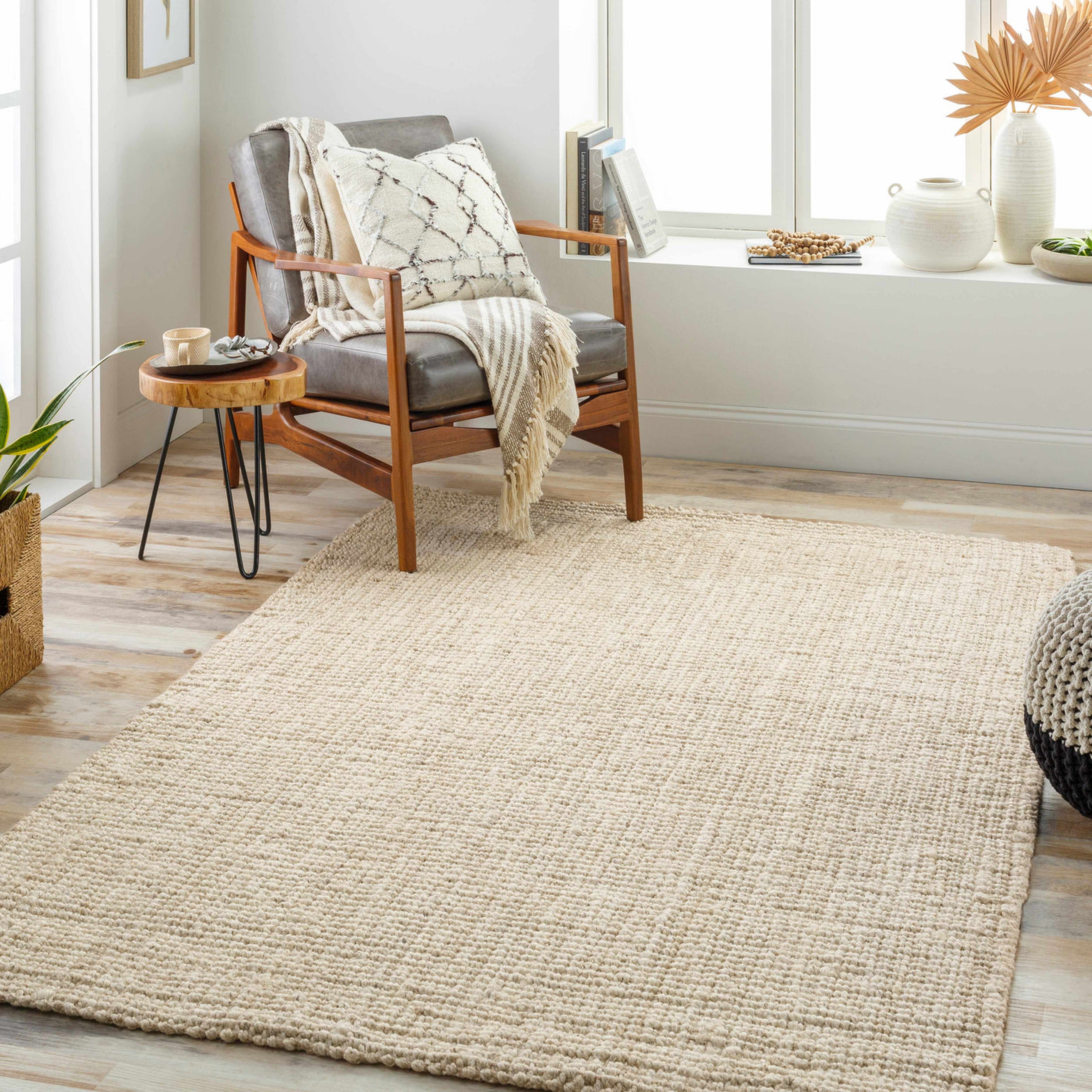 Boutique Rugs - Ambel Cream Jute Rug 8'6"x11'6" - Walker Edison