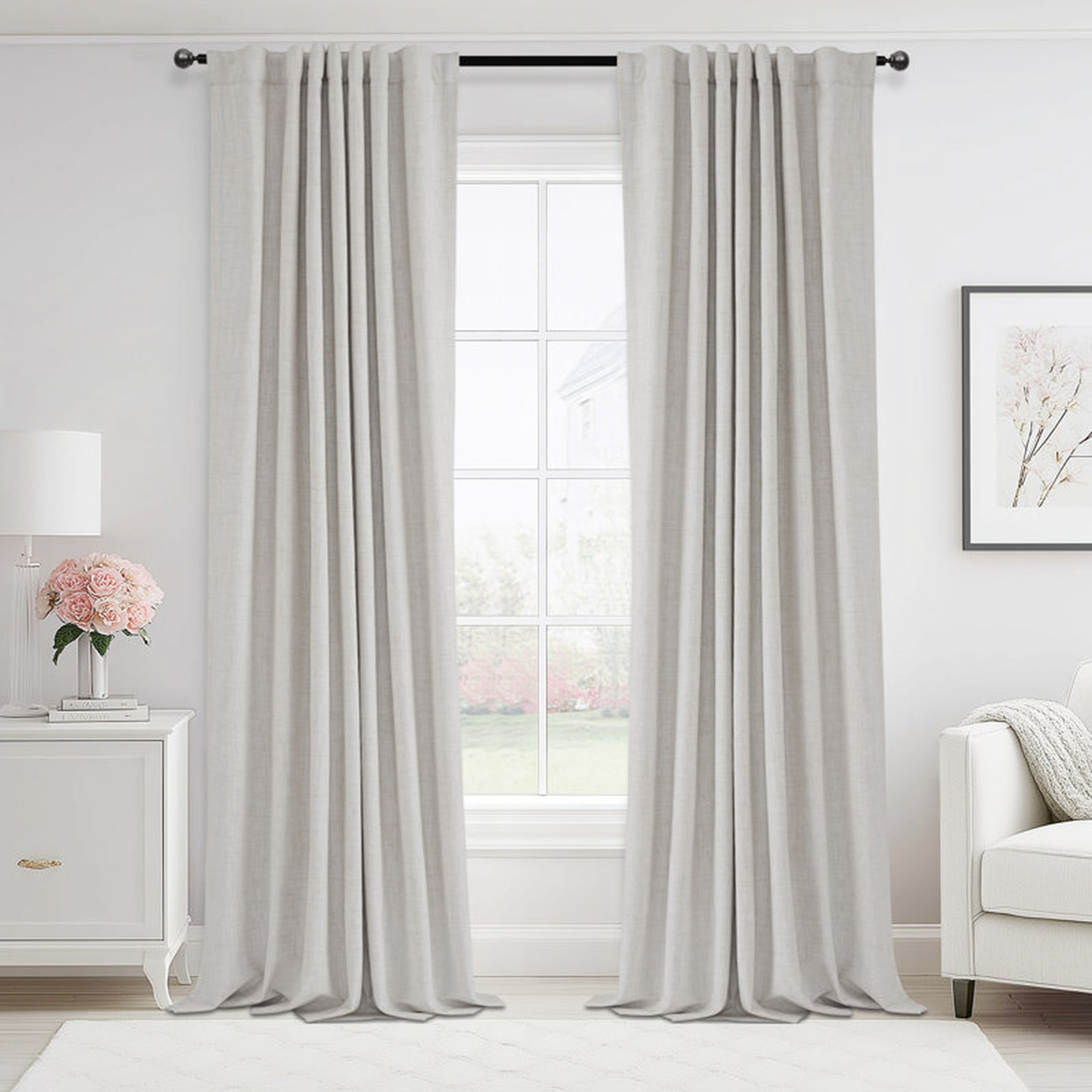 100% Blackout Curtains For Bedroom 52 Inches Wide Thermal Insulated Back Tab/Rod Pocket (Set of 2) - Wayfair