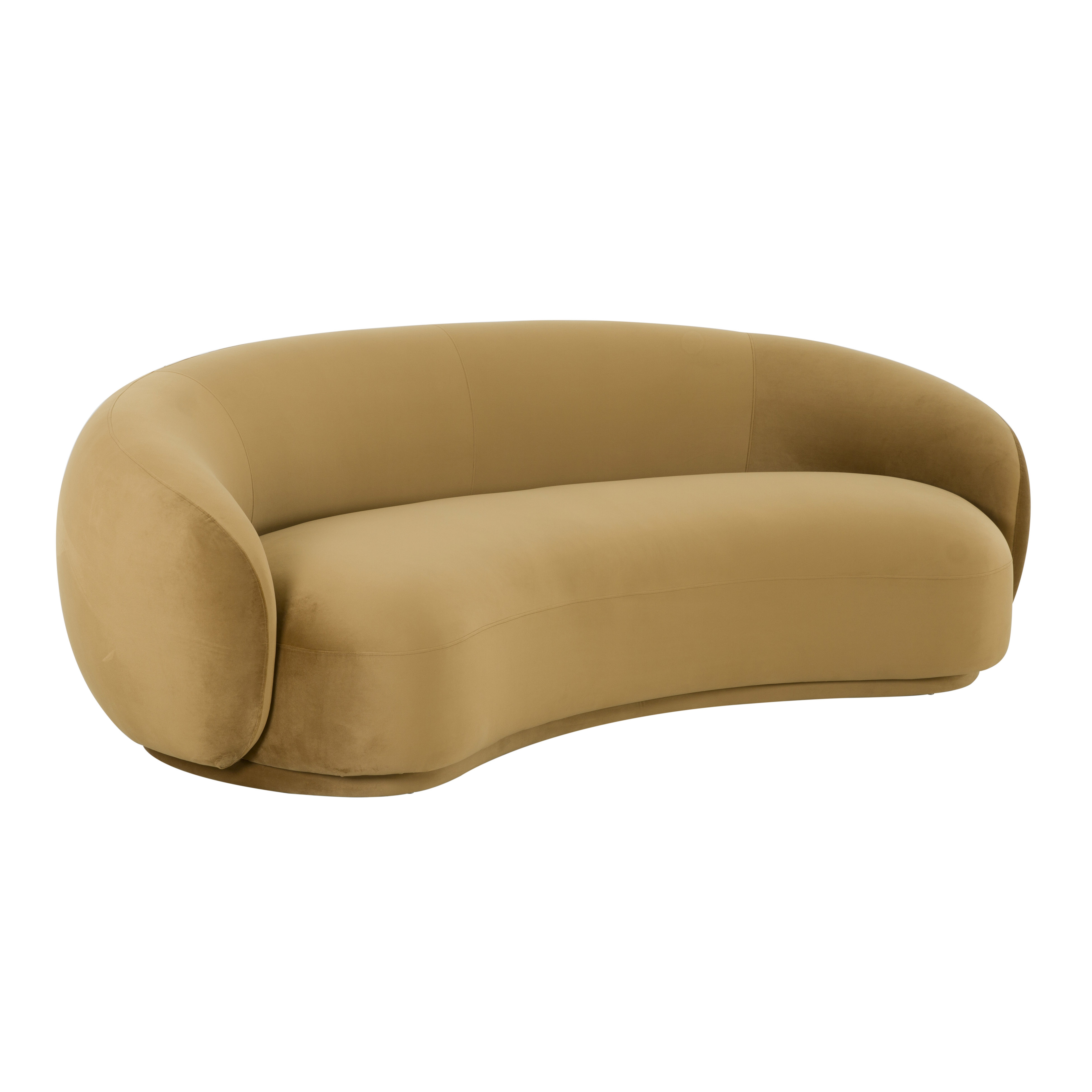 Kendall Cognac Velvet Sofa - TOV FURNITURE