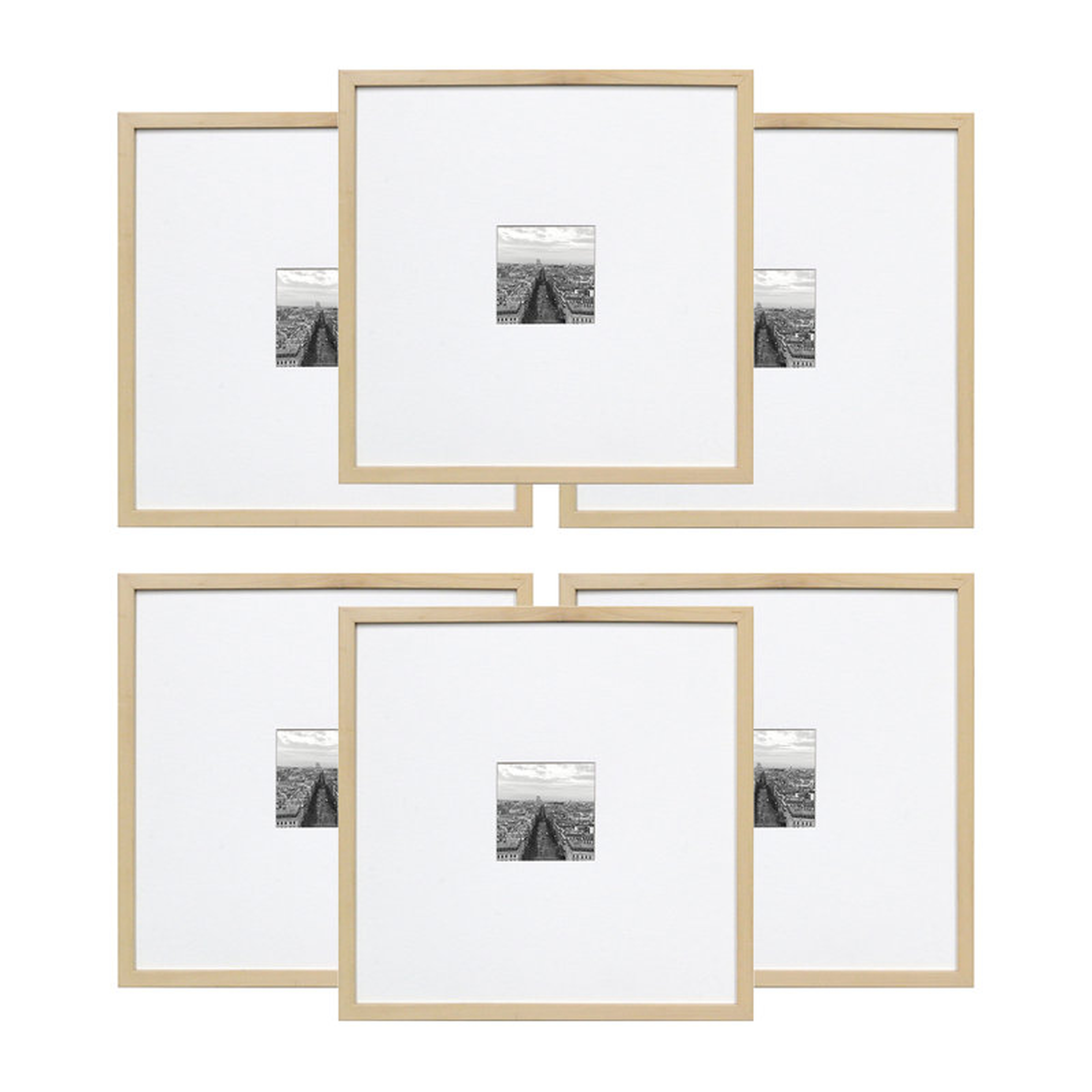 Gallery Wall Wood Frame Set (Set of 6))_ Picture Size 8" x 10" - Wayfair