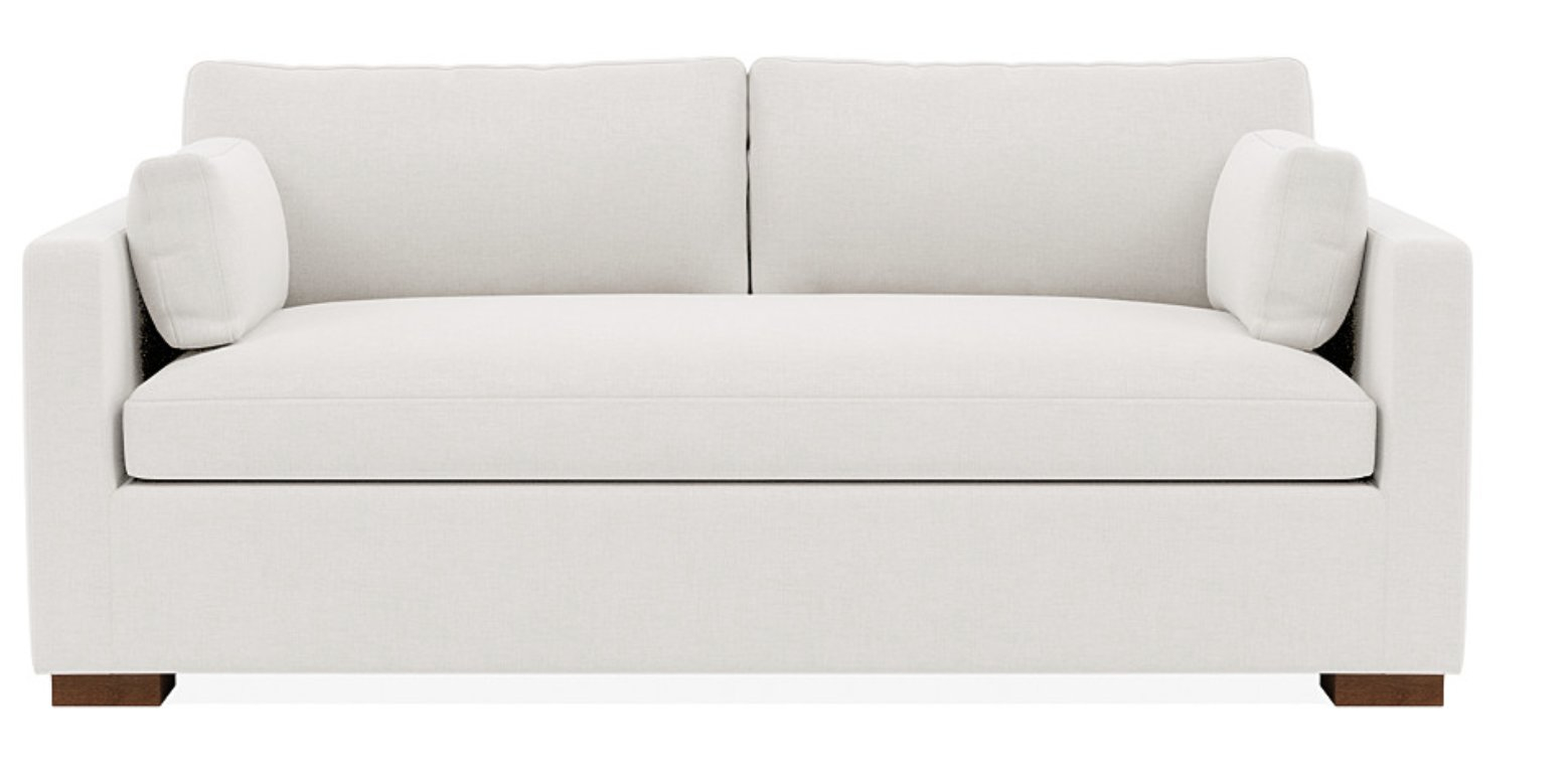 Charly Fabric Sofa / Alabaster Performance Linen Weave / Walnut - Interior Define