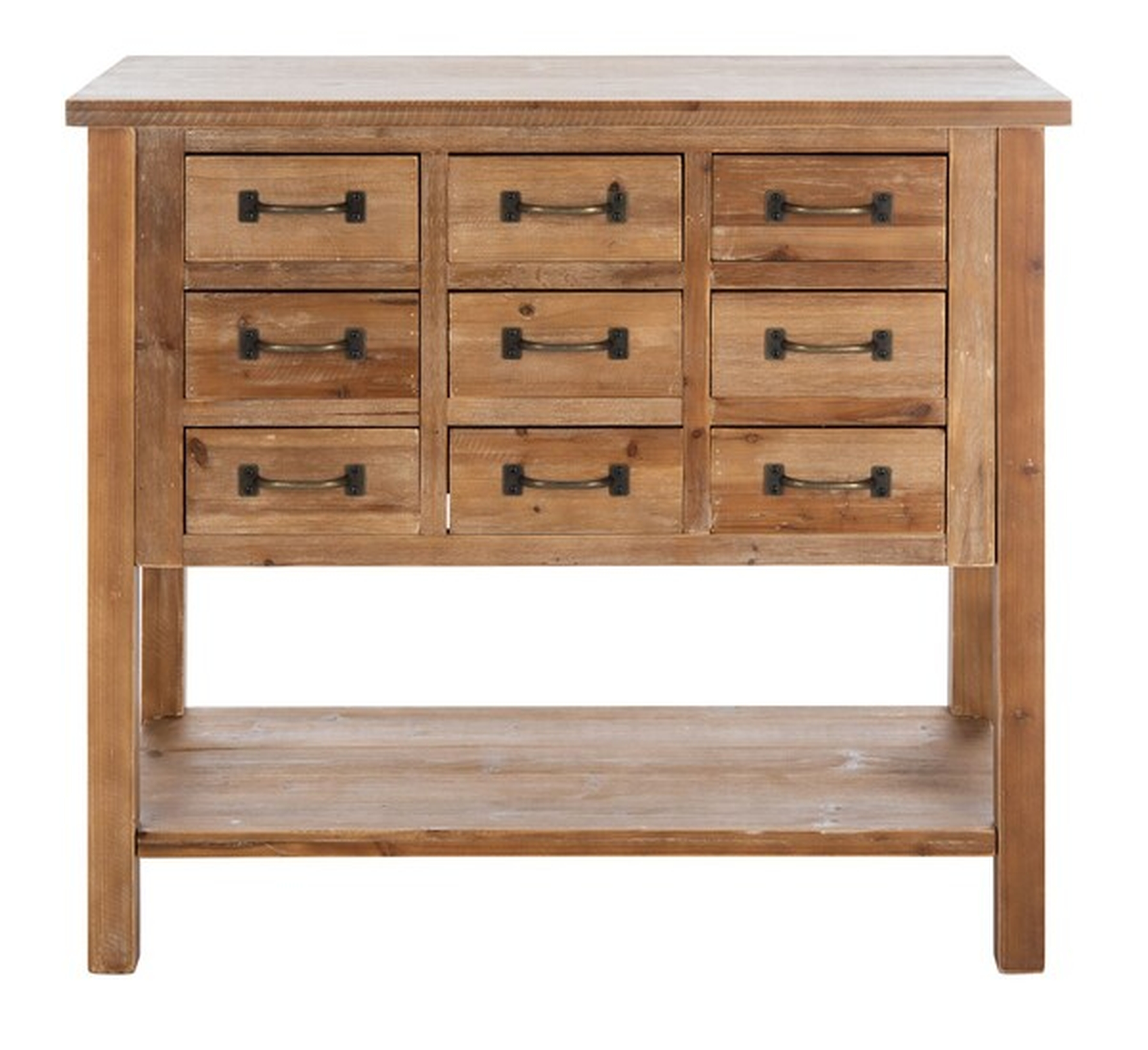 Mendie 9 Drawer Chest - Natural Oak - Safavieh - Safavieh
