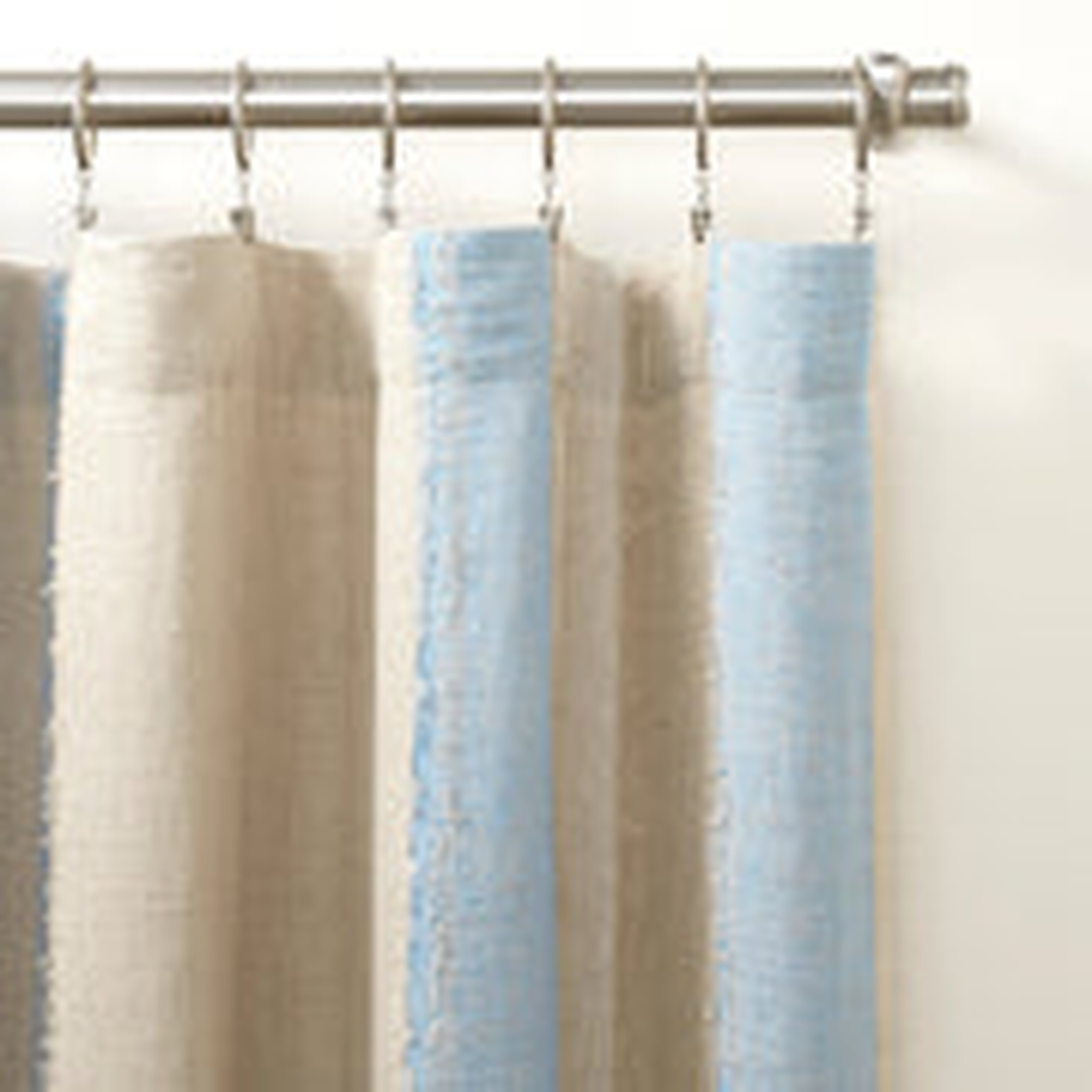 Moon Hills Linen Lapis Curtain Panel 96" - Dash and Albert