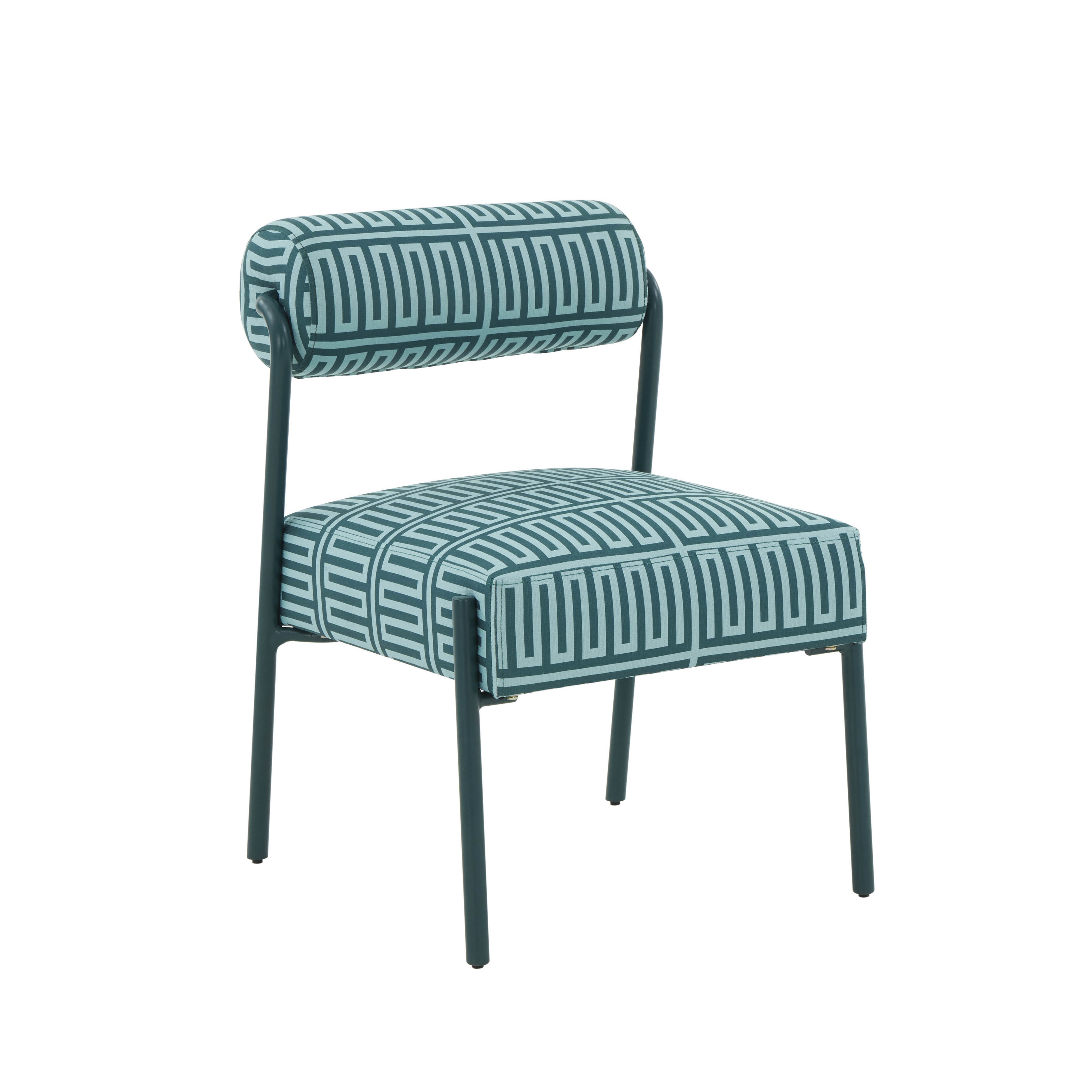Jolene Green Patterned Linen Accent Chair - TOV FURNITURE