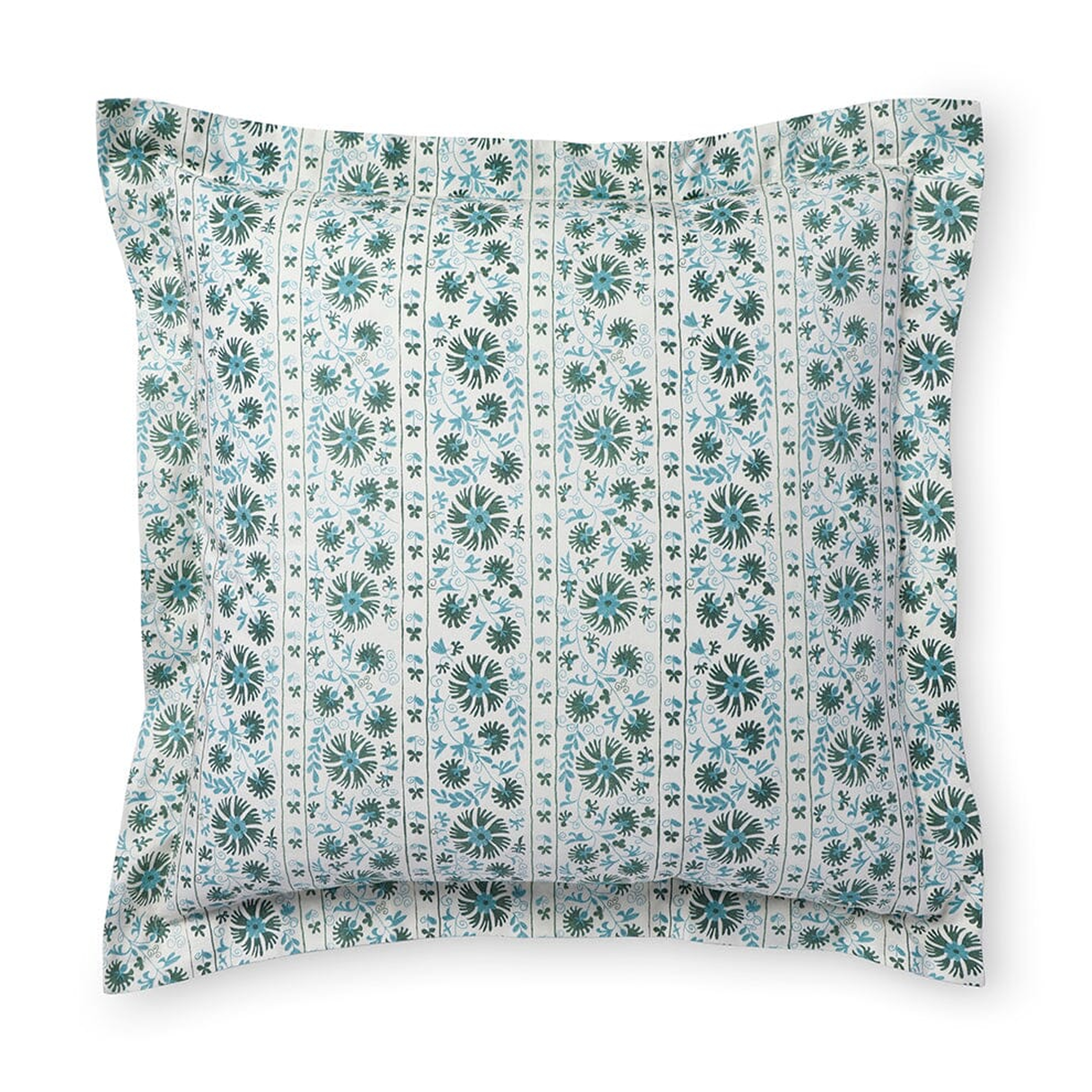 SAGE RIBBON SUZANI PILLOWCASES + SHAMS - St. Frank