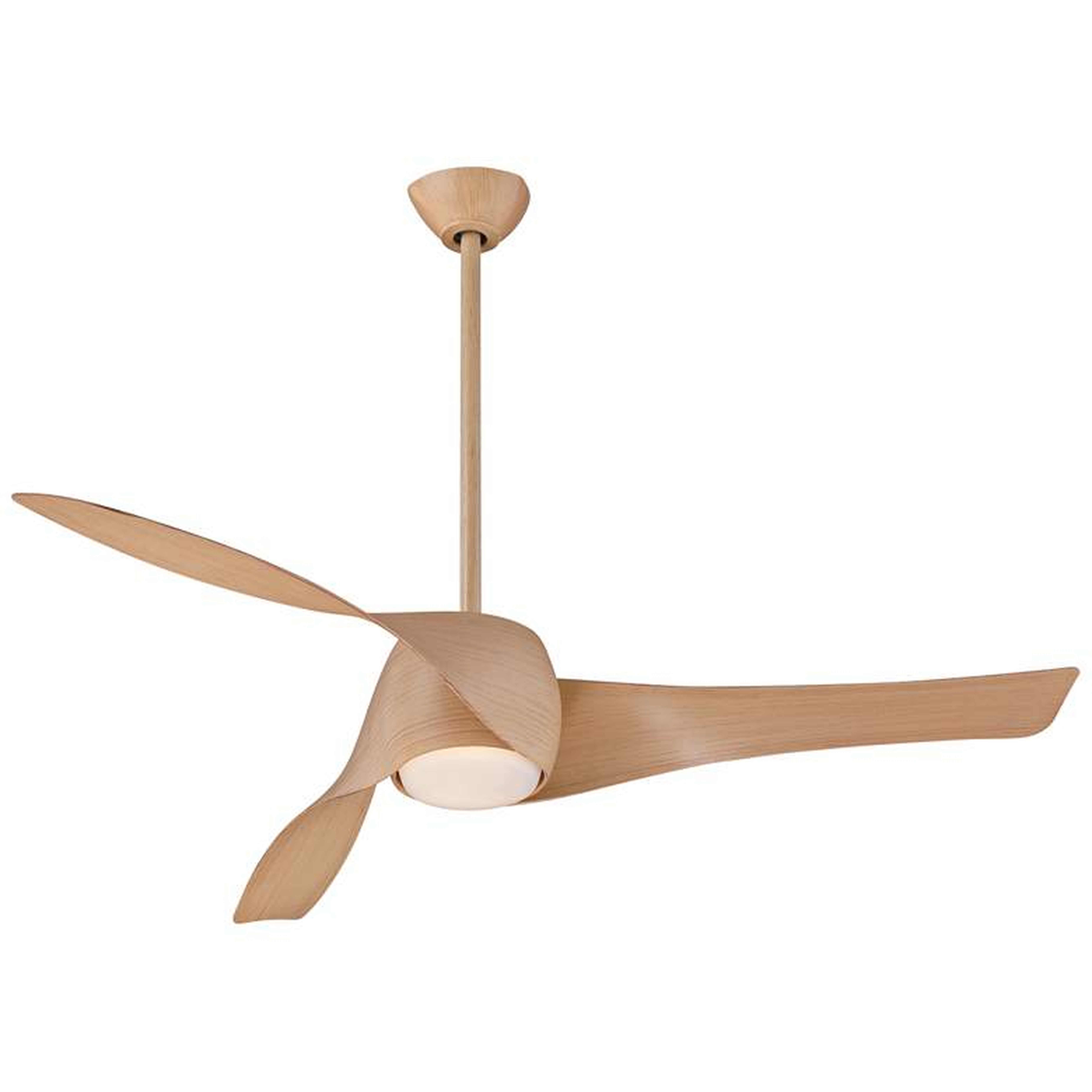 58" Artemis Maple Finish Modern LED Smart Ceiling Fan - Lamps Plus