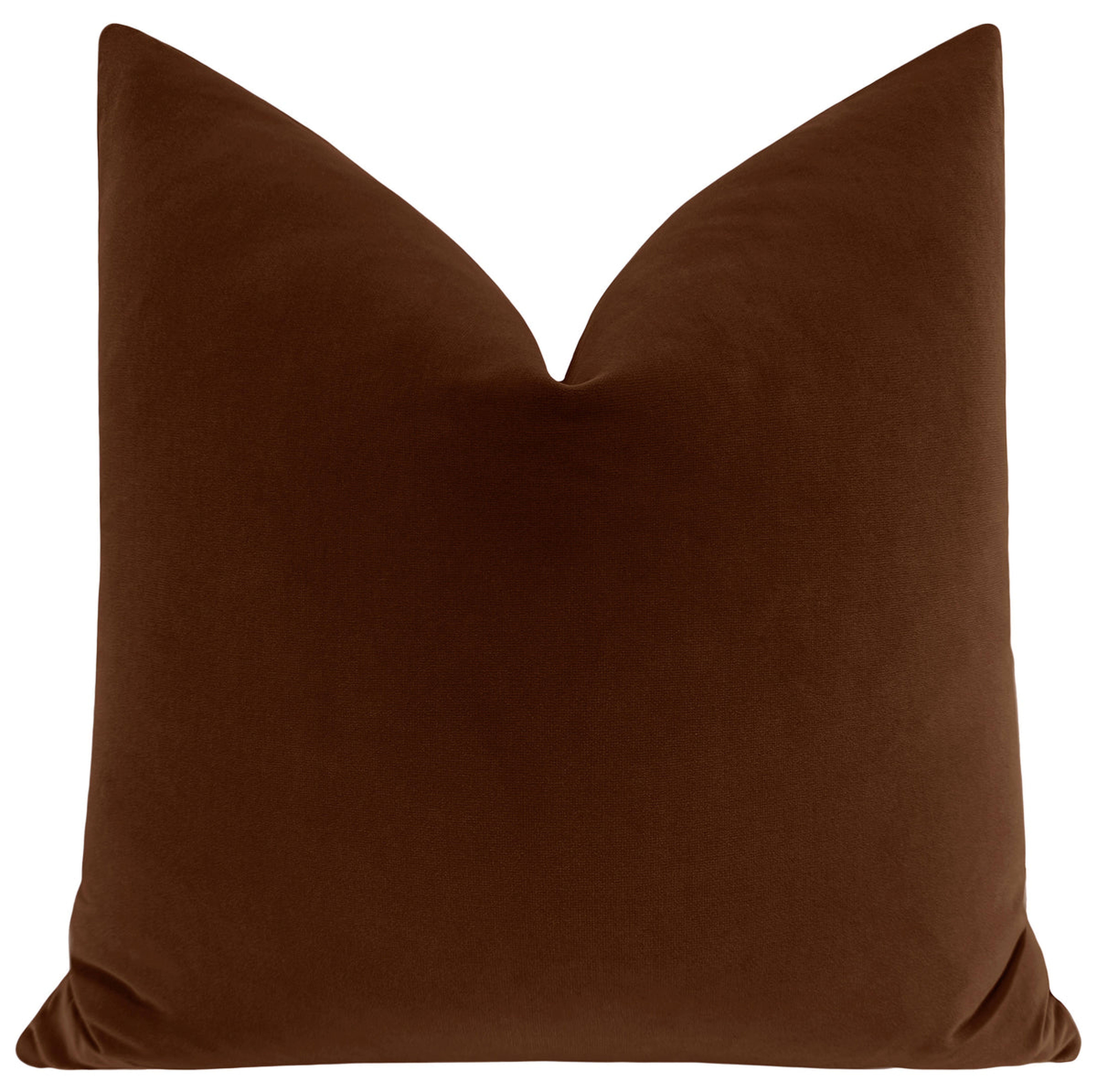 SIGNATURE VELVET // COGNAC - 20" X 20" / Knife Edge - Little Design Company