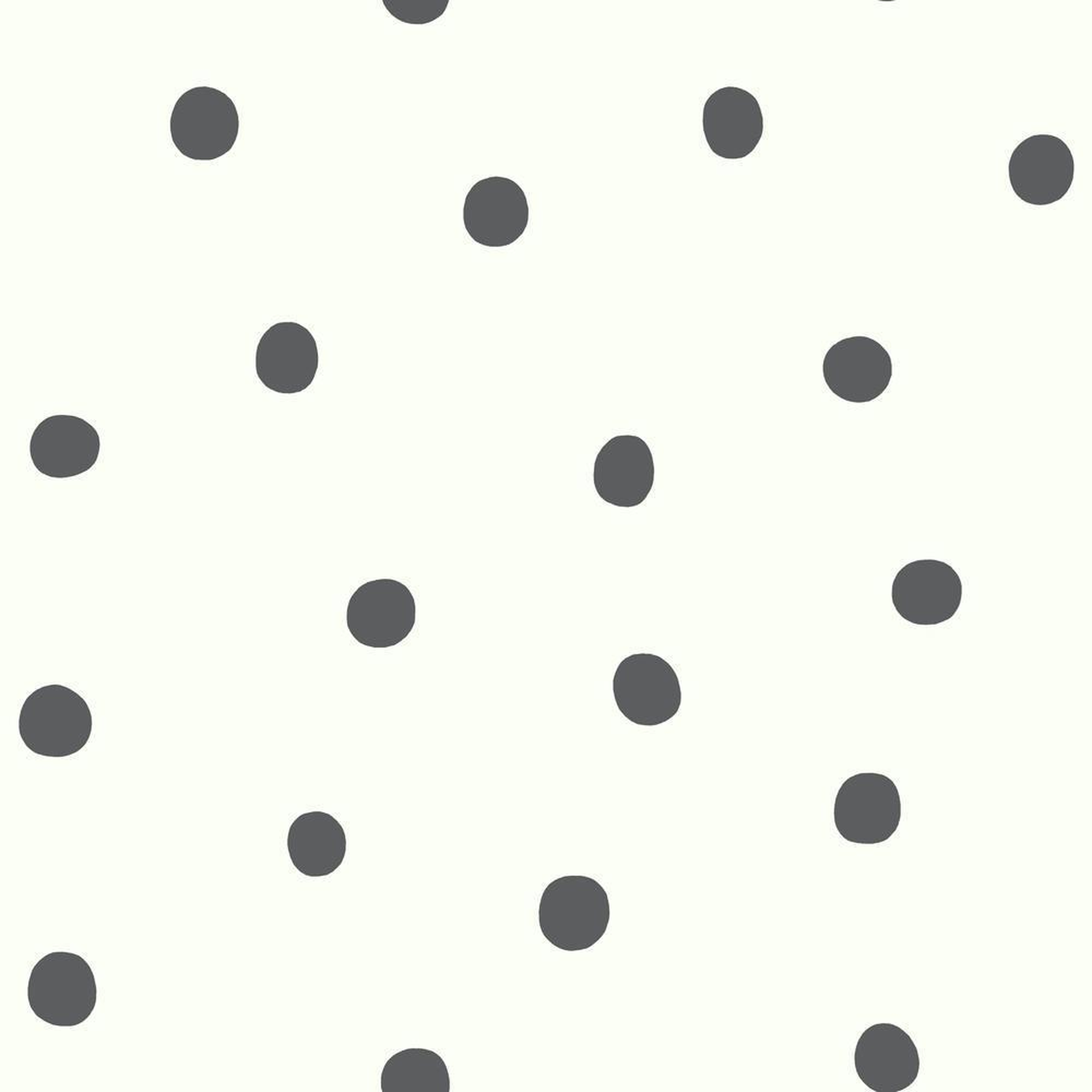Black Dots Peel and Stick Wallpaper - York Wallcoverings