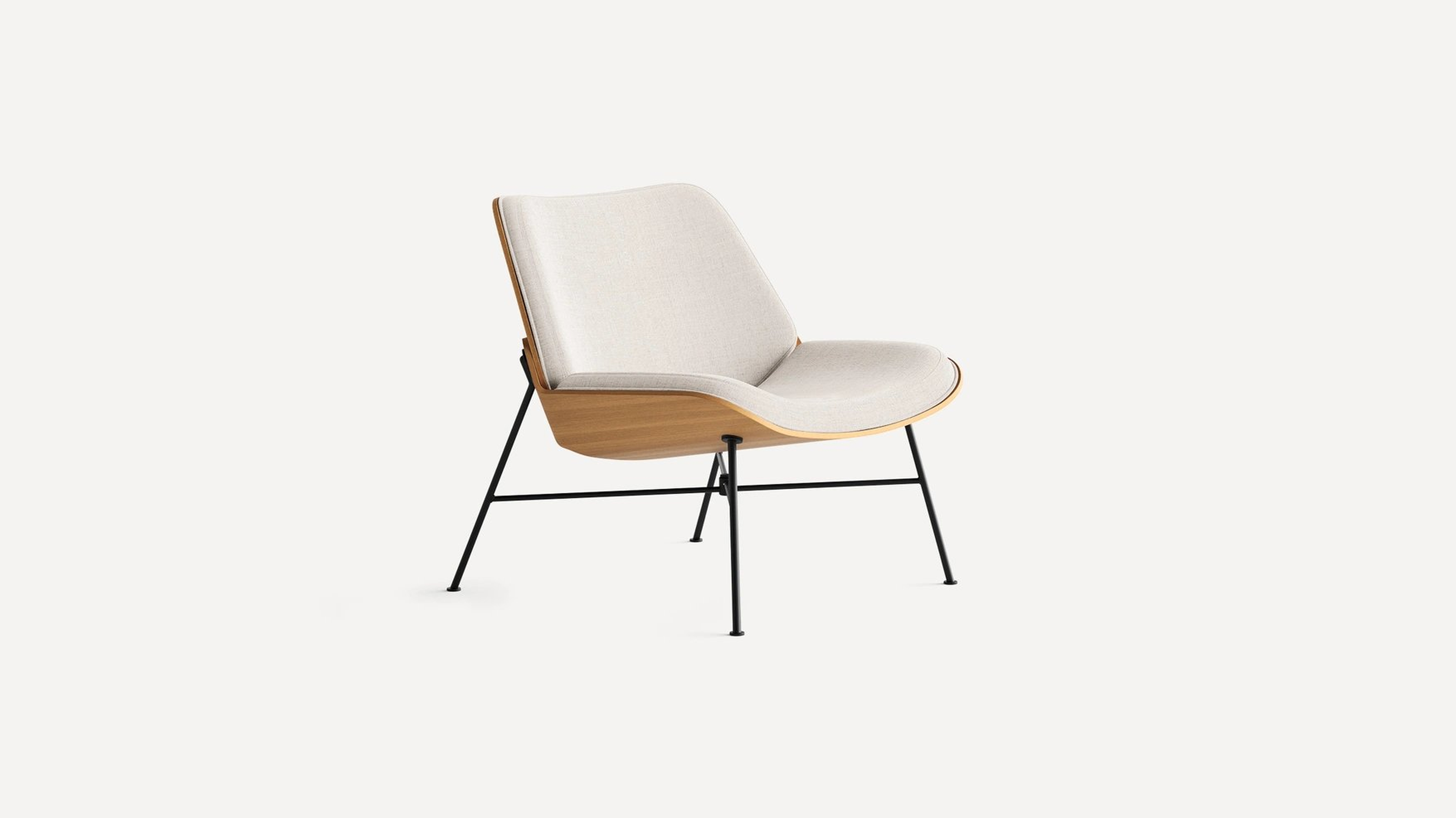Burrow Vesper Fabric & Wood Lounge Chair - Burrow