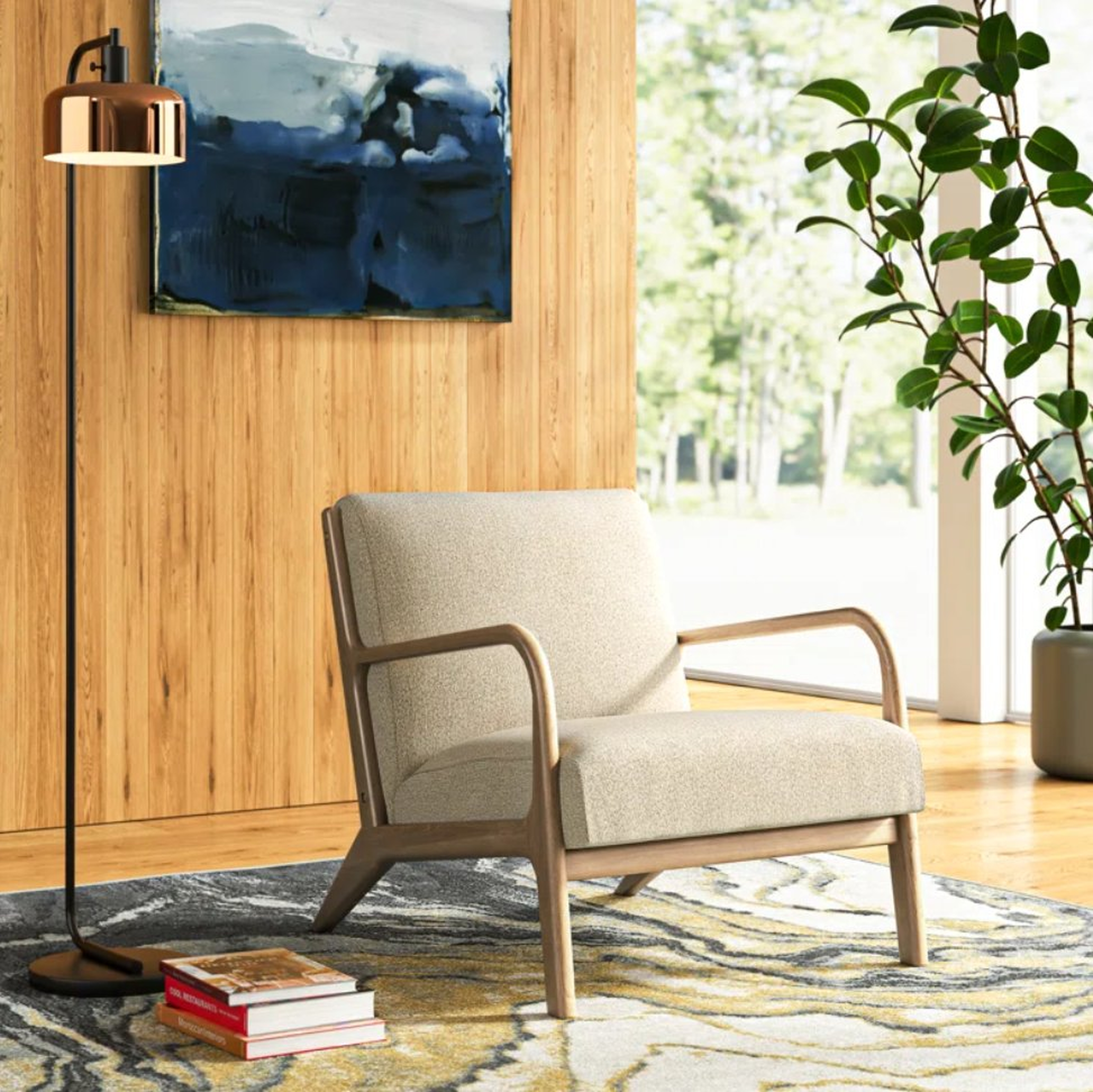 Bravyn Mid-Century Modern Accent Armchair - Wayfair
