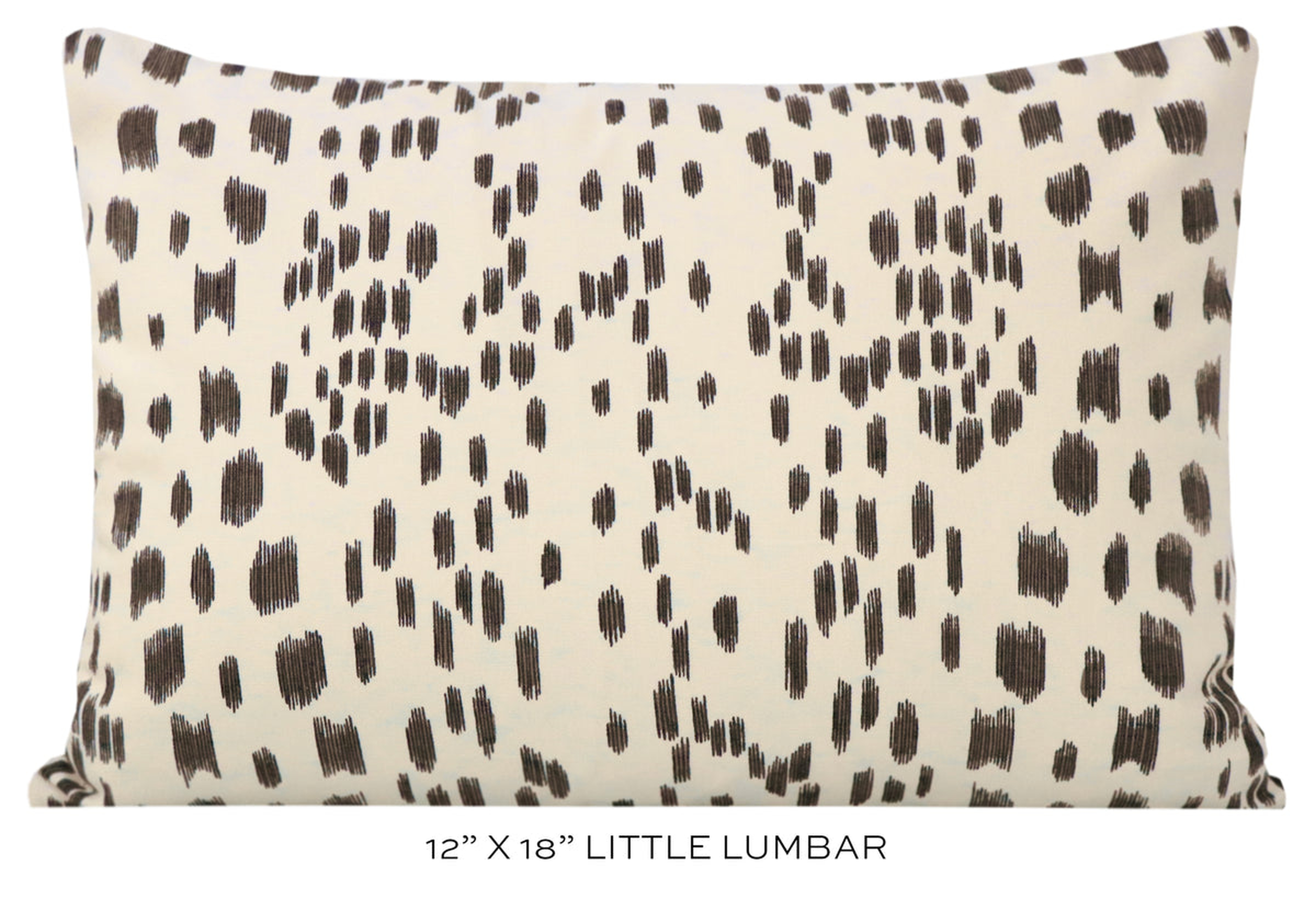 LES TOUCHES // BLACK - LITTLE LUMBAR 12" X 18" - Little Design Company