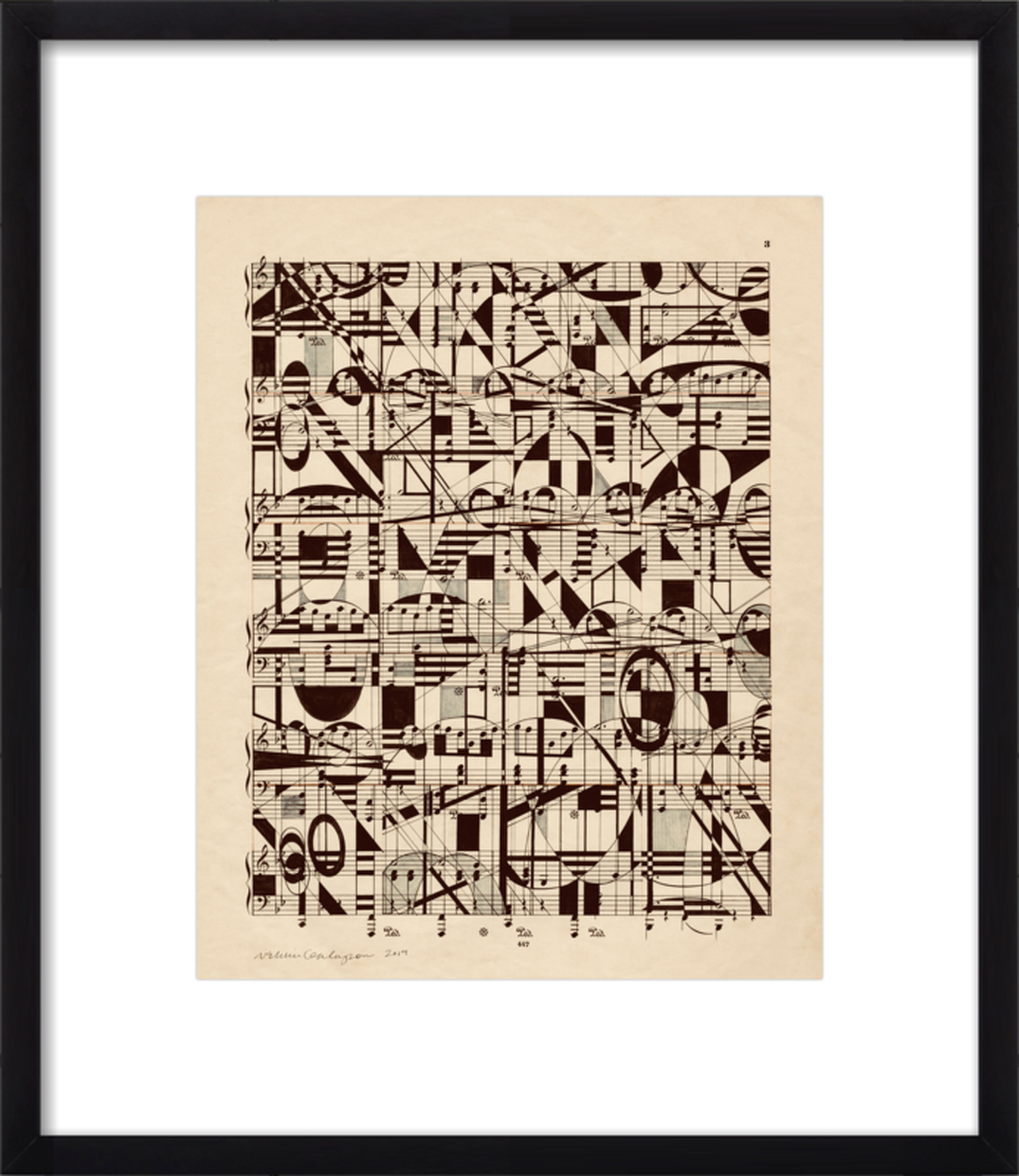 Graphic Notes Framed Art - Artfully Walls