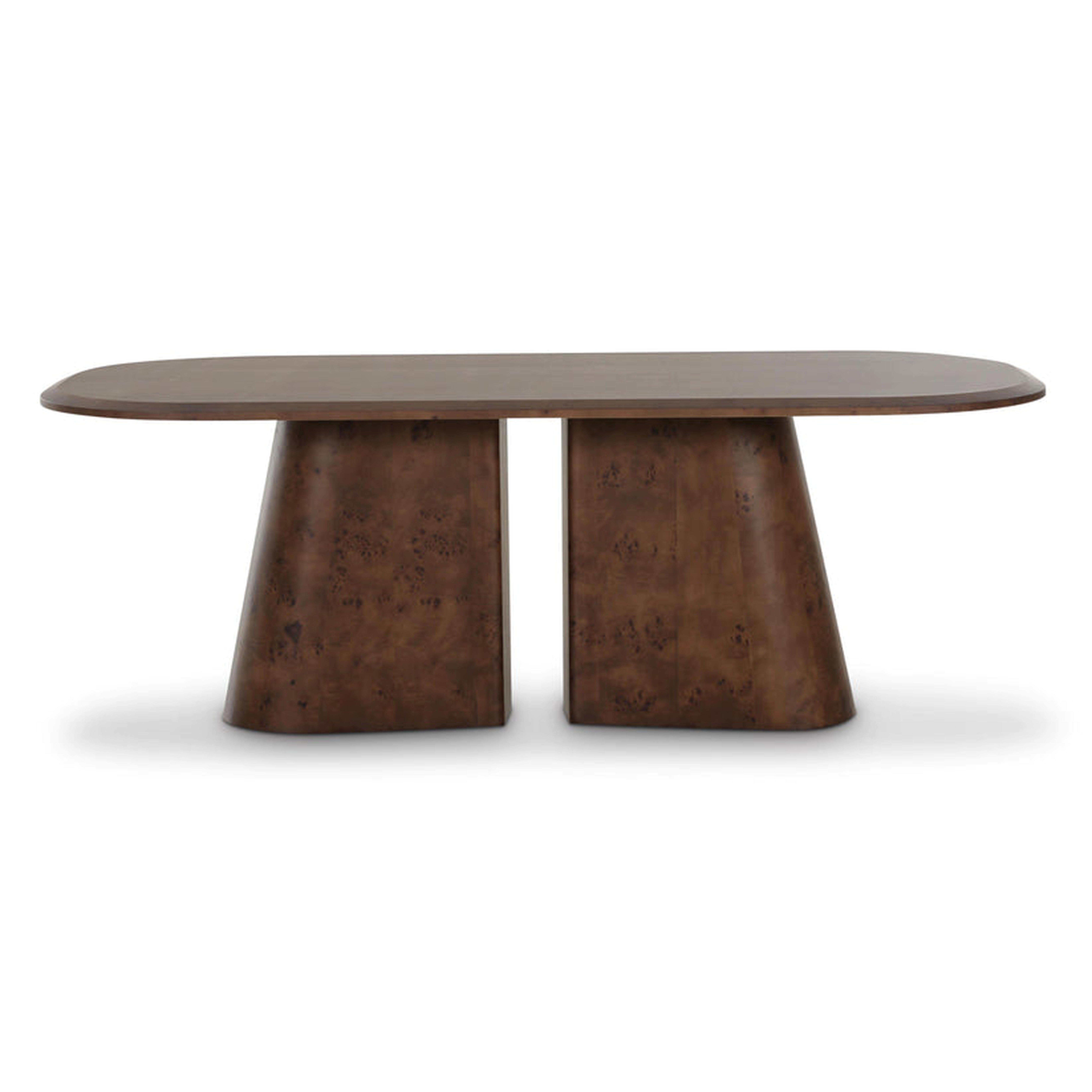 Gladyss Brown Burl Oval 87" Dining Table - TOV FURNITURE