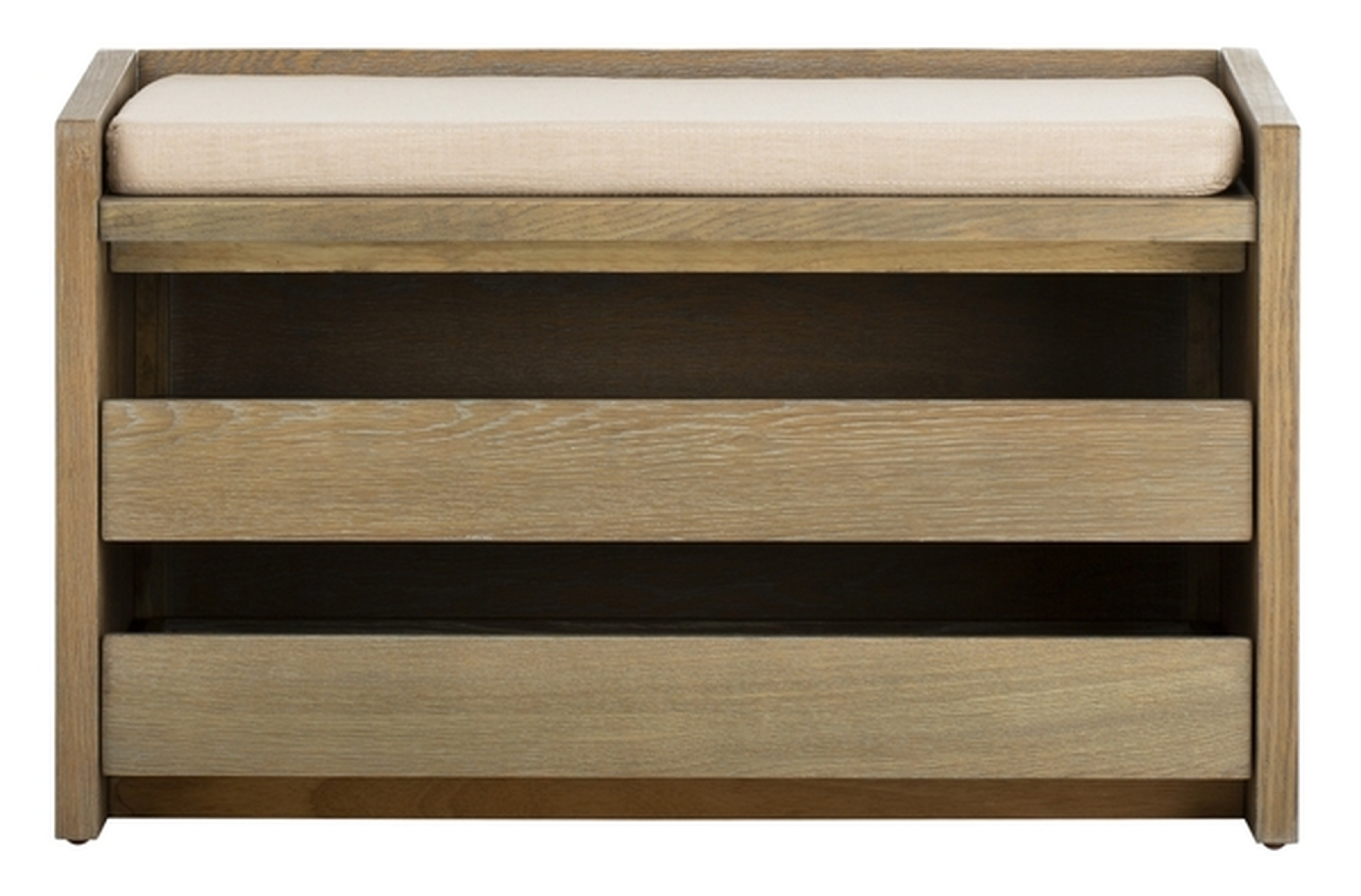 Percy Storage Bench - Rustic Oak/Beige - Safavieh - Safavieh