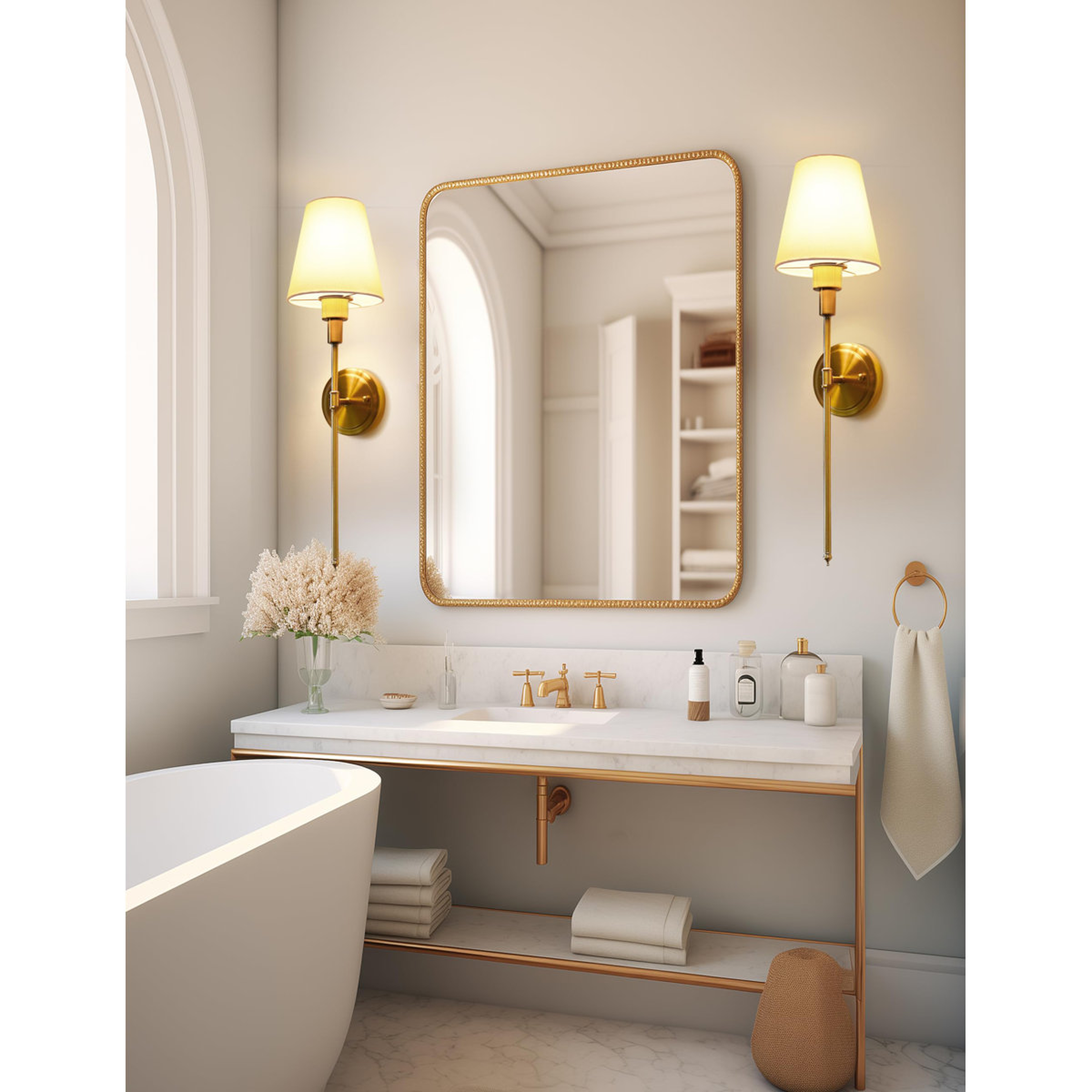 Rechargeable Battery Operated Wall Sconces - Modern Gold Design With Remote Control - Wayfair