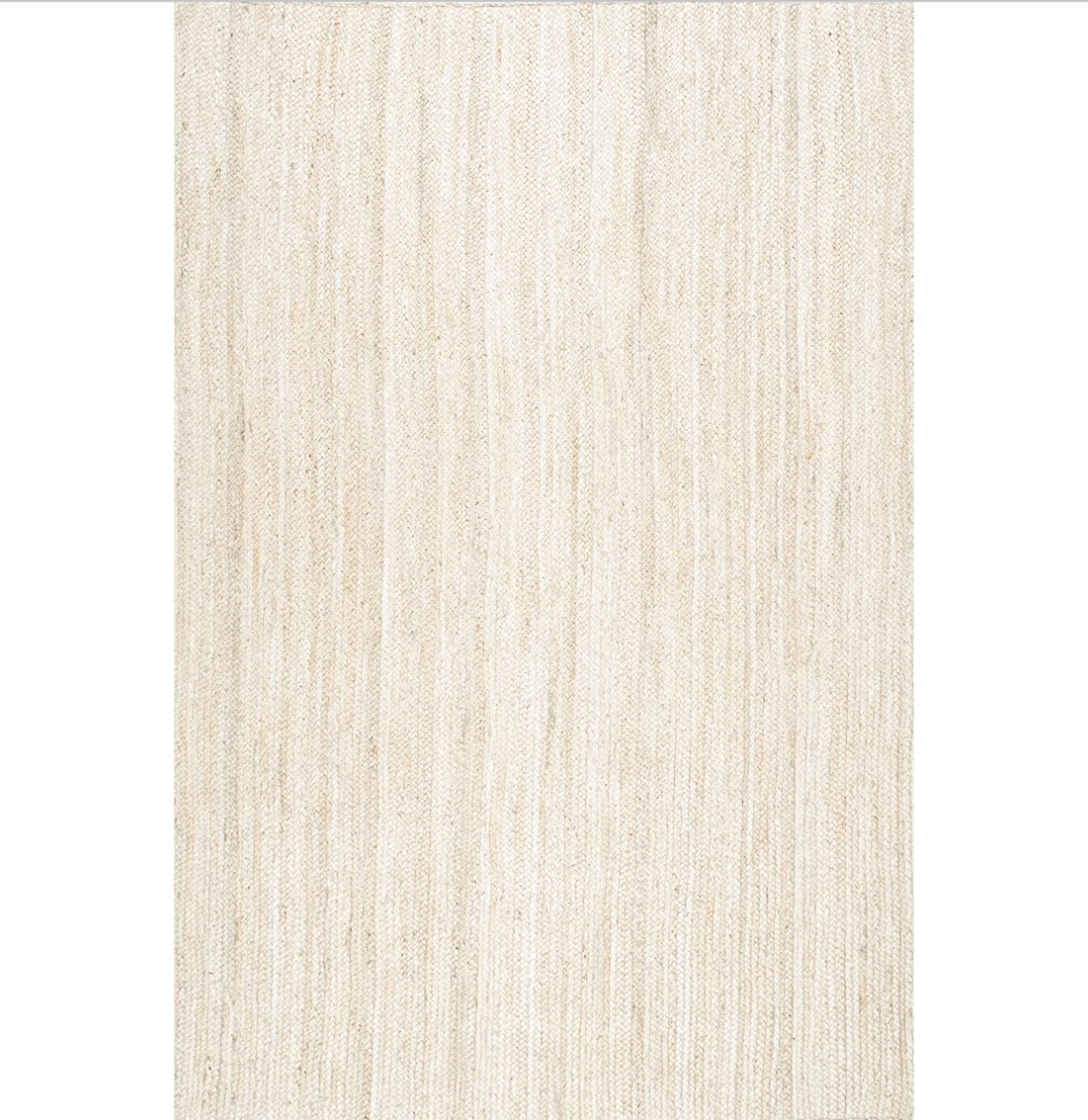 Hand Woven Rigo Jute rug Area Rug, White, 8x10 - Loom 23