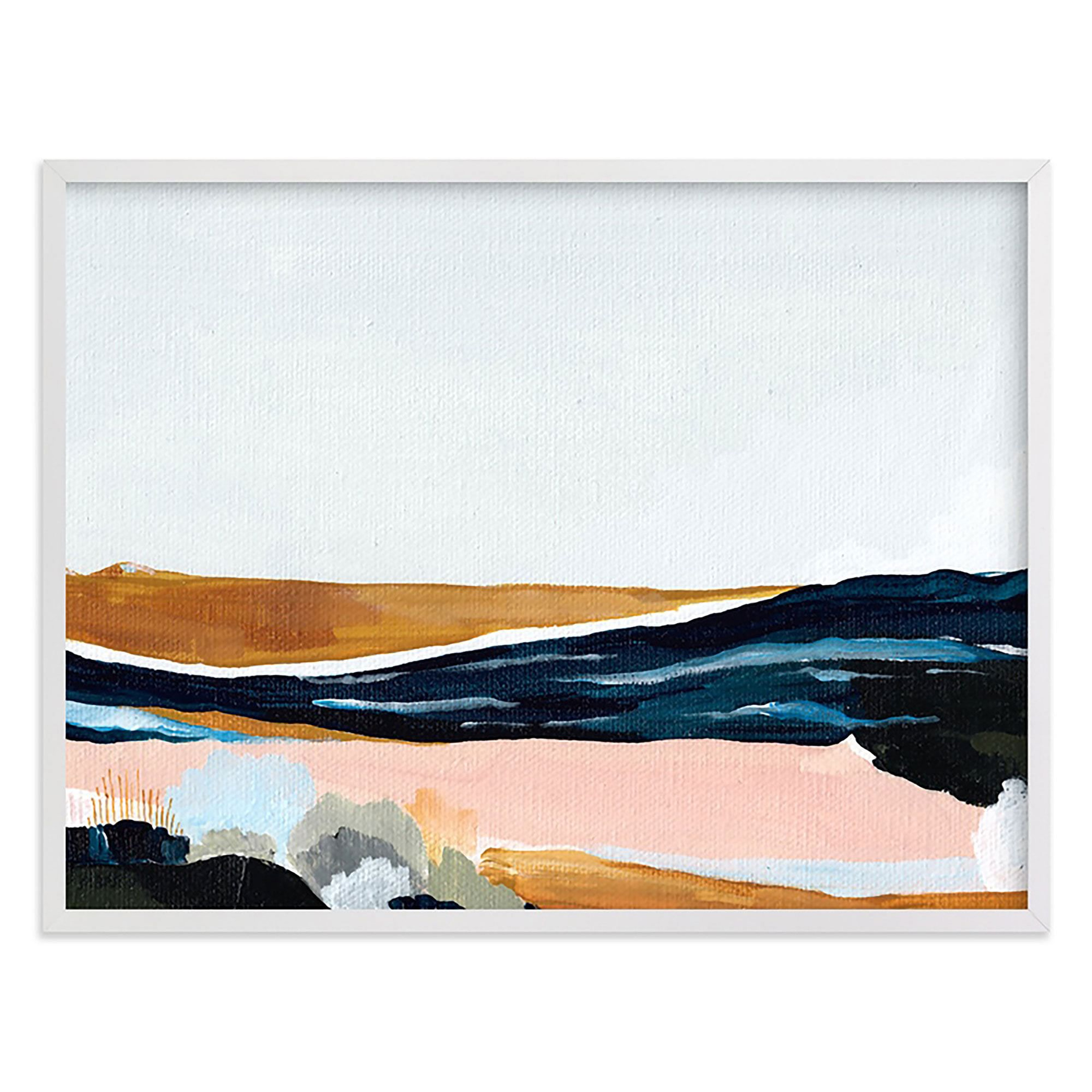 Sandspit by Kayla King, Full Bleed 40"x30", White Wood Frame - West Elm