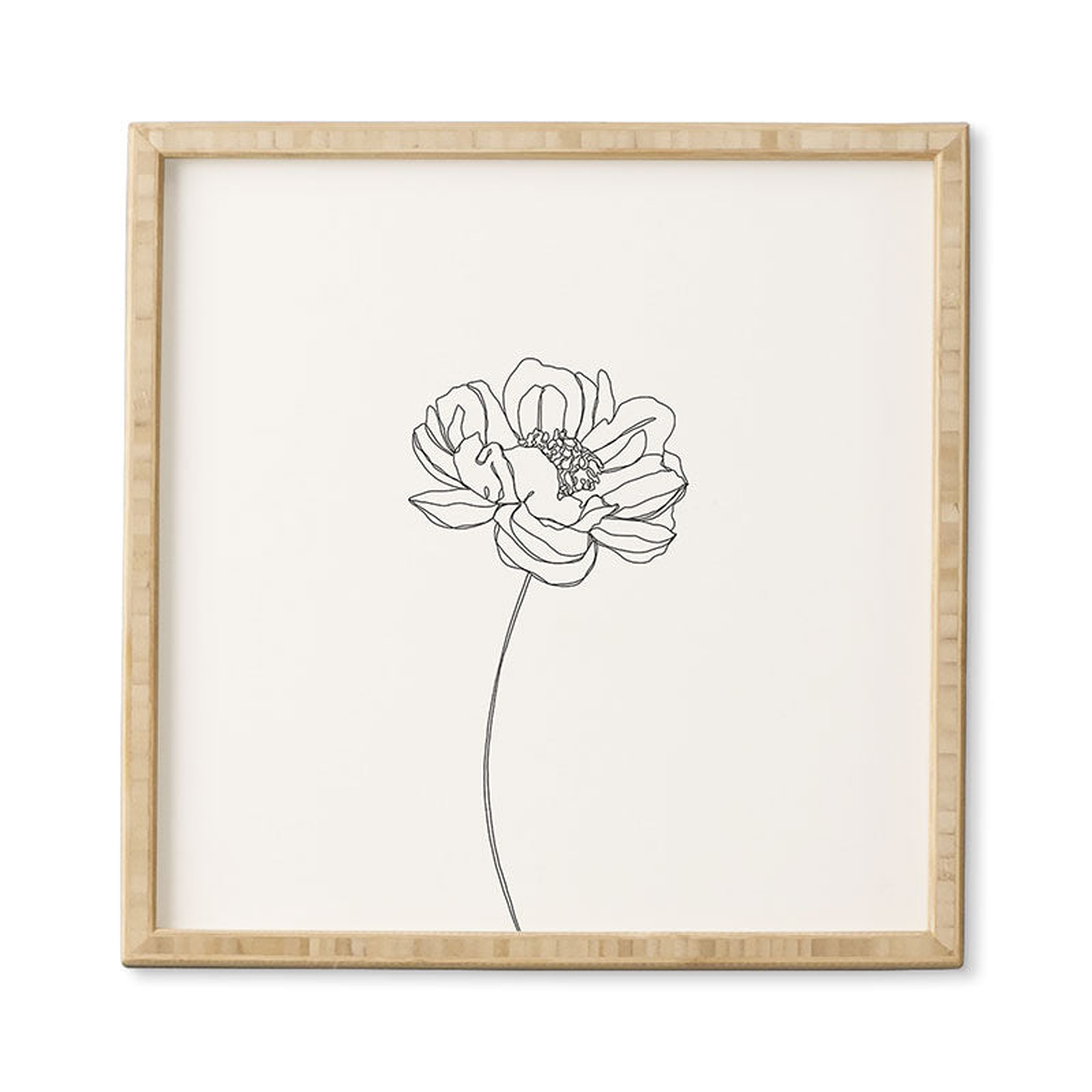 THE COLOUR STUDY SINGLE FLOWER DRAWING HAZEL FRAMED WALL ART - Deny Designs