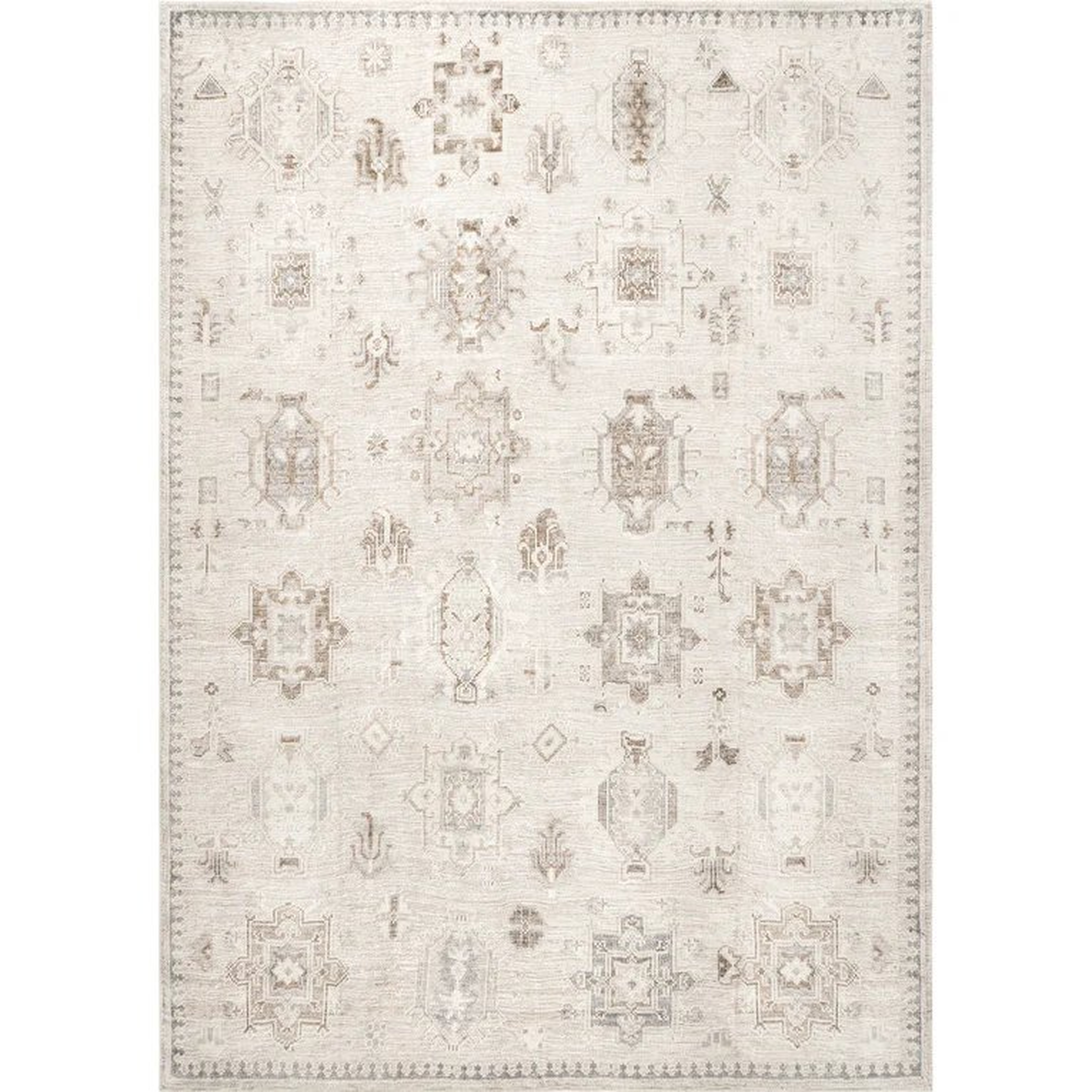 Krystin Machine Washable Distressed Area Rug - nuloom