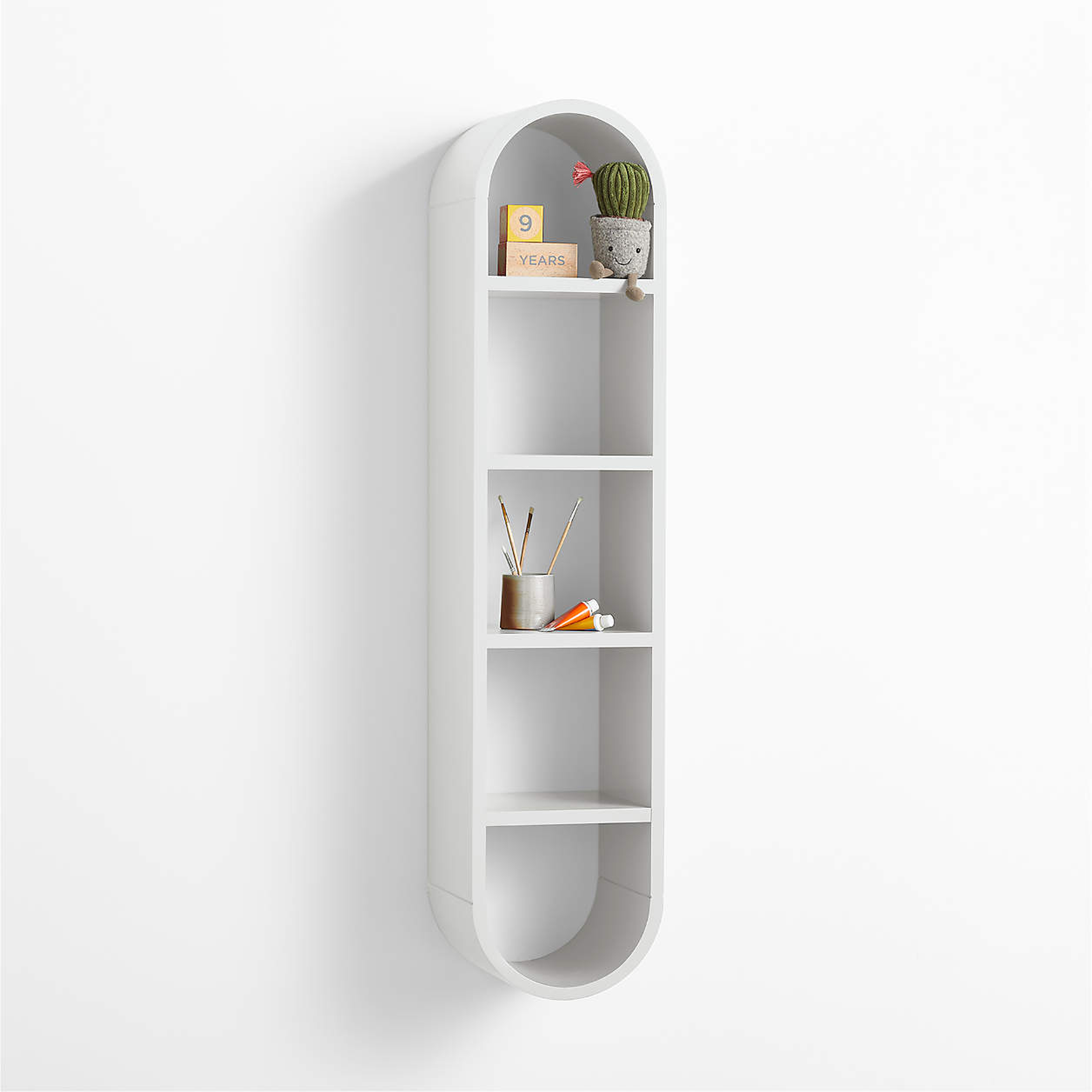 Mallory Kids Large White Wall Shelf - Crate & Kids