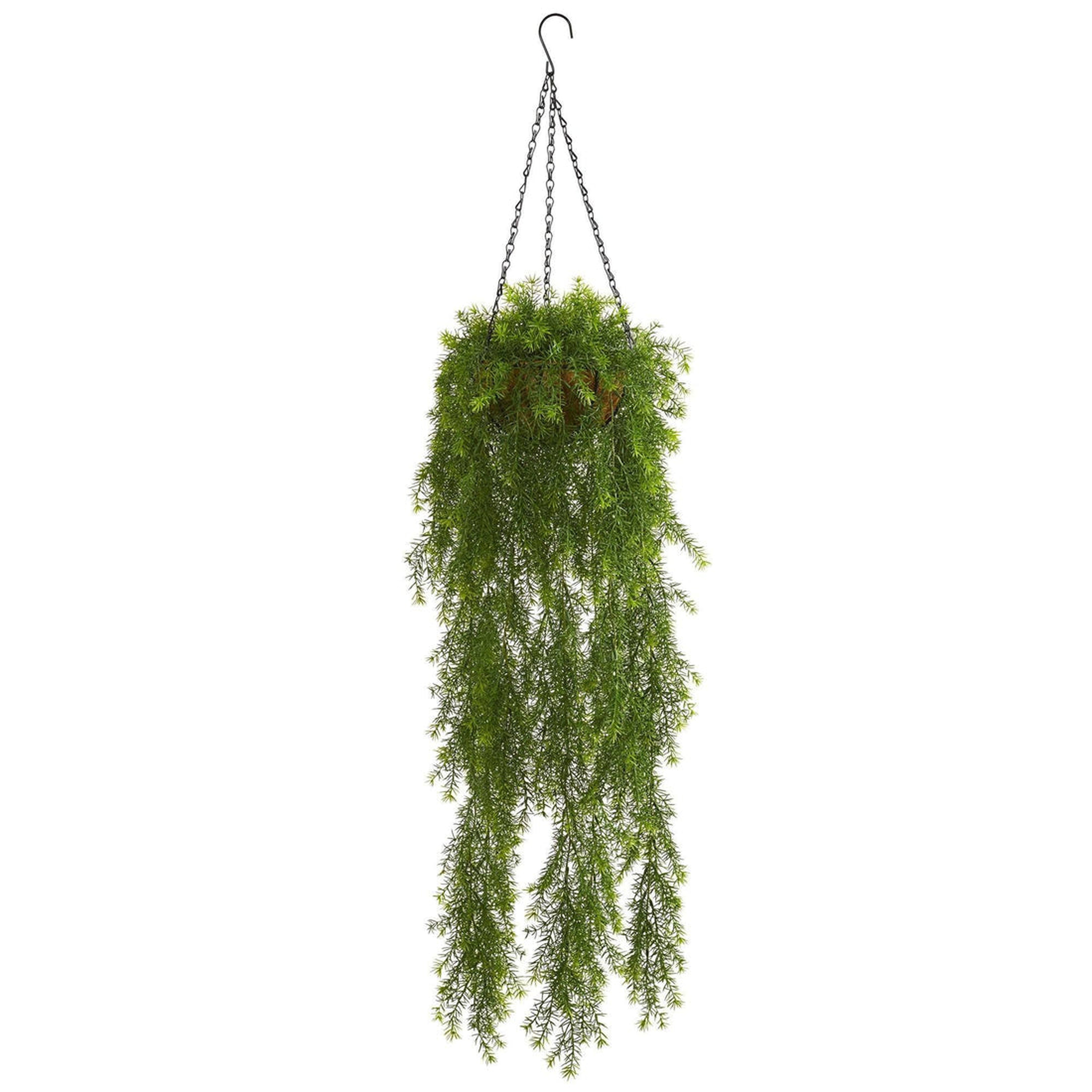 3’ Willow Artificial Plant Hanging Basket - Nearly Natural