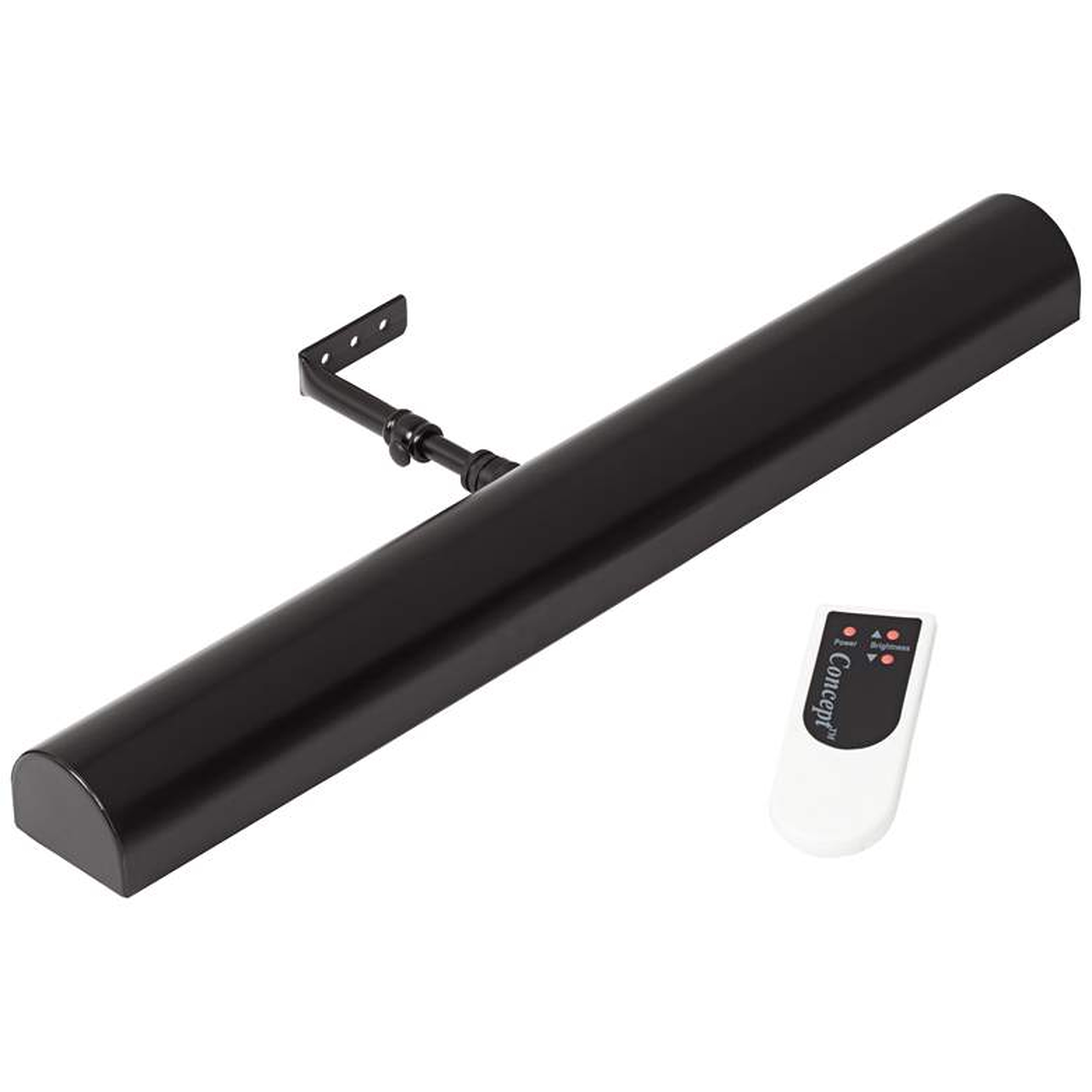 Concept Matte Black Cordless Battery 18"-W LED Picture Light - Lamps Plus