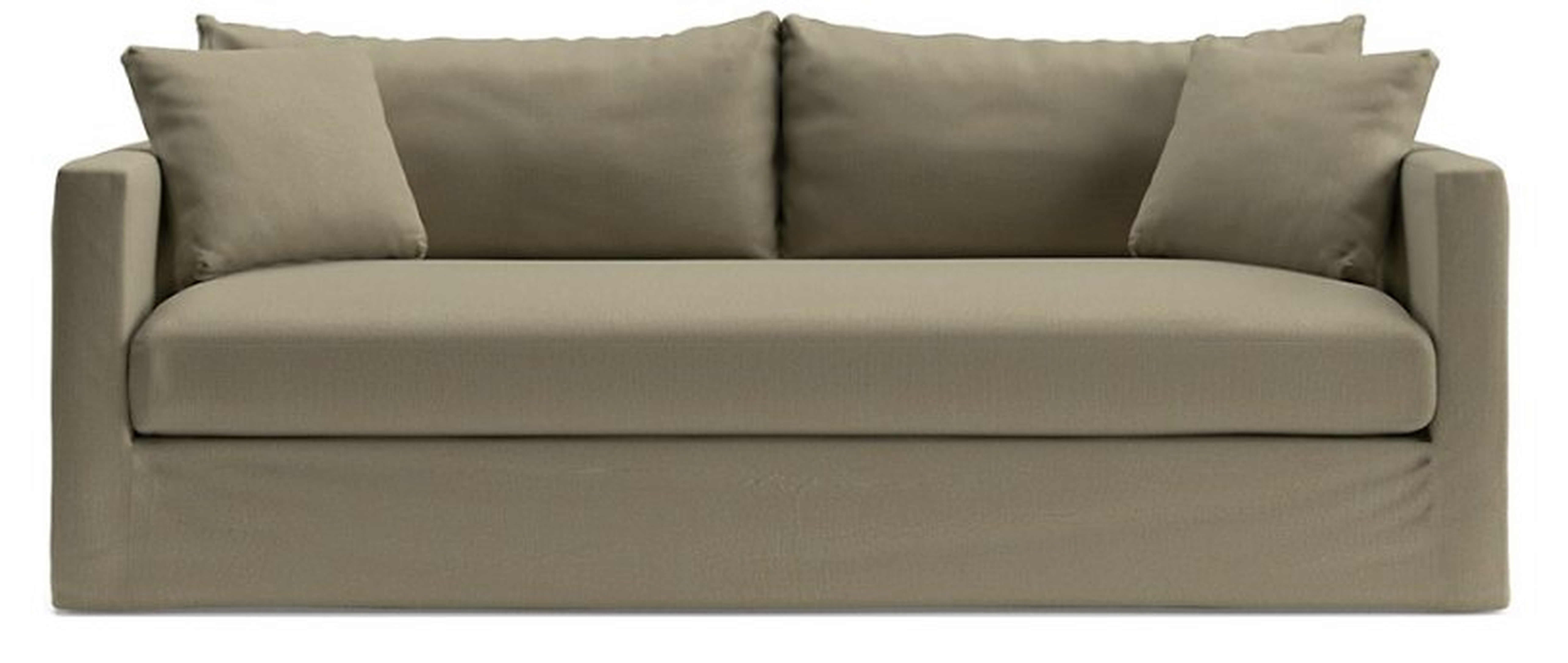 Willow II Slipcovered Queen Sleeper, moira Fabric in marsh - Crate and Barrel