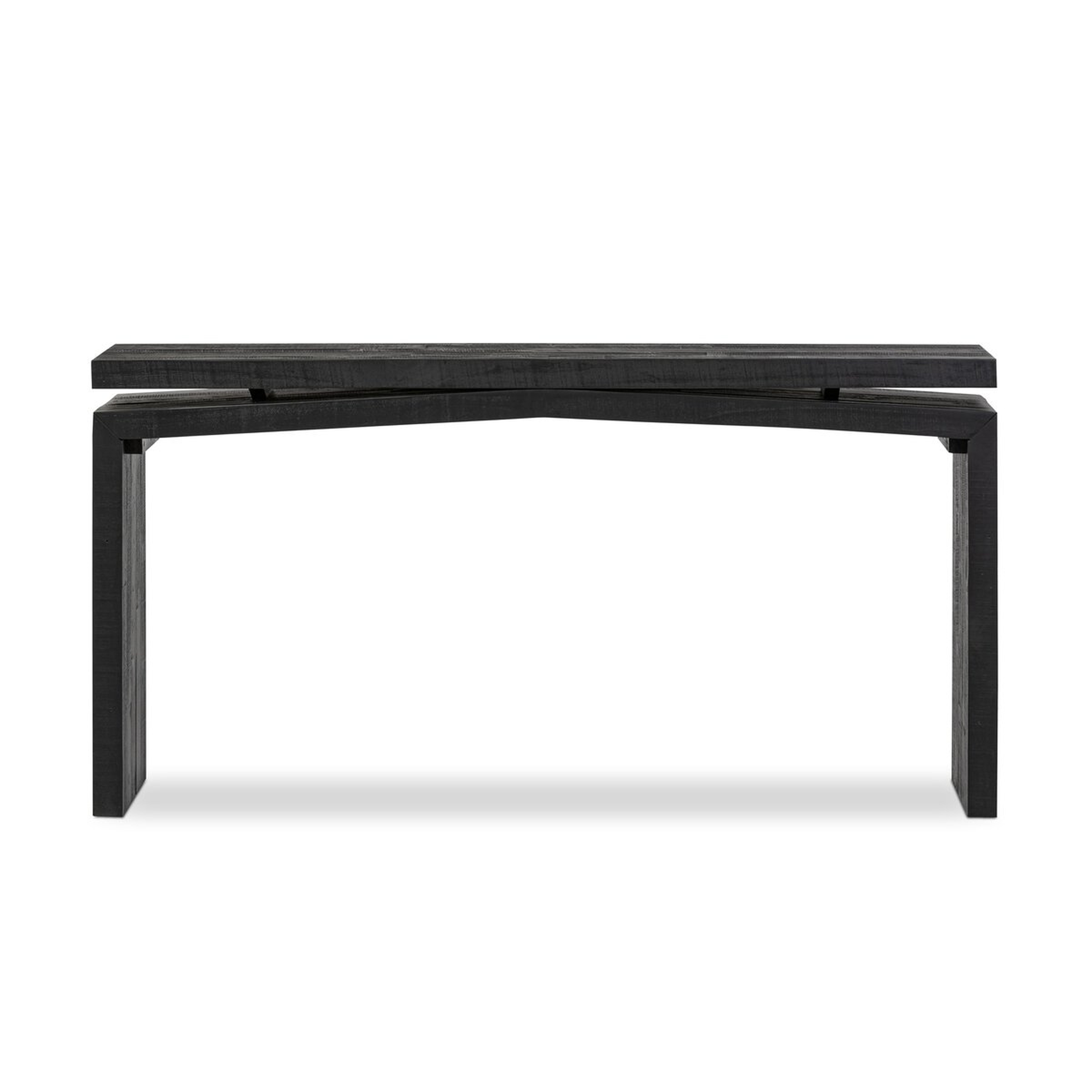 Matthes Console Table - 60" - Aged Black Pine - Four Hands