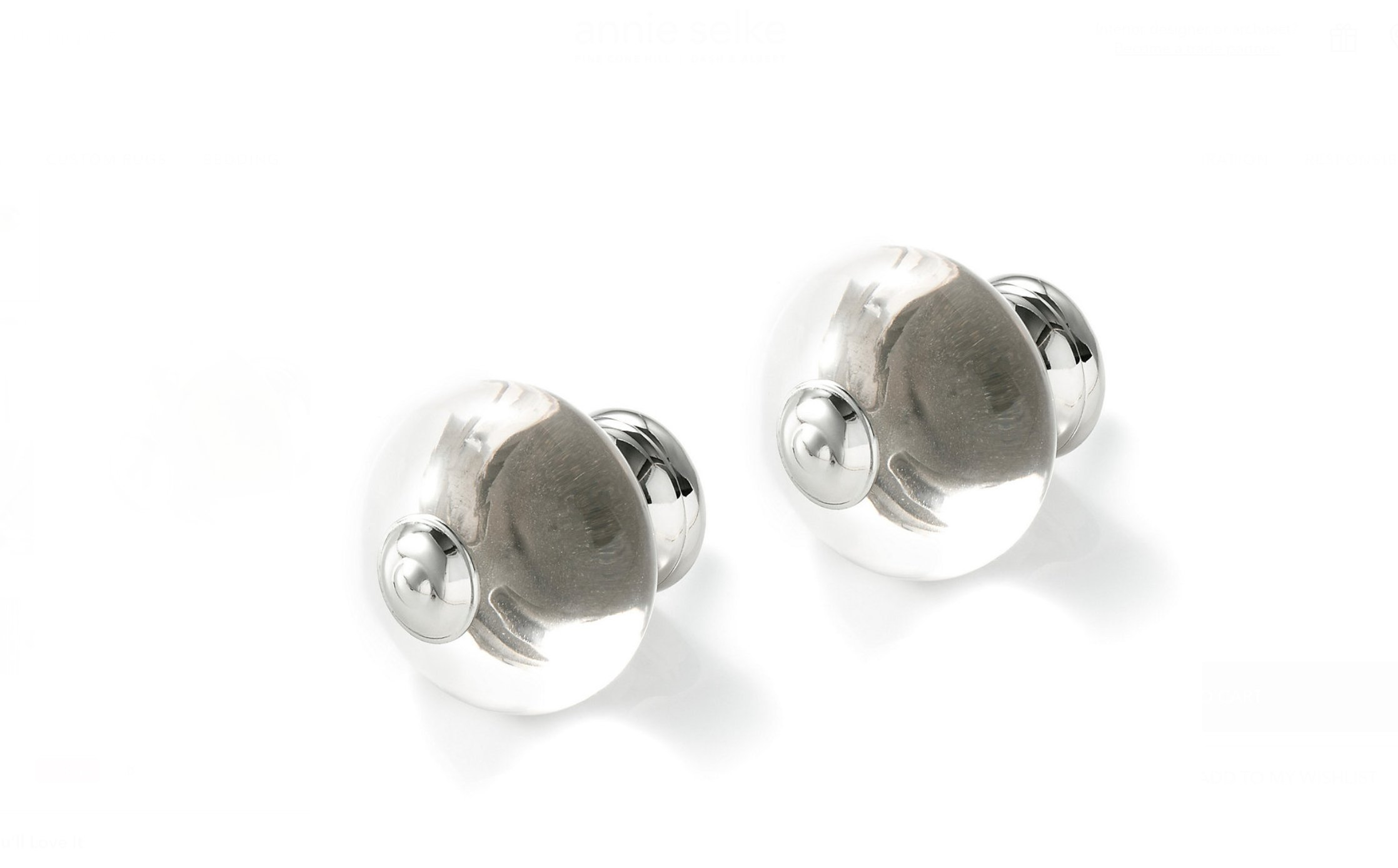 Glass Knob Polished Nickel Finials/Set of 2 - Dash and Albert