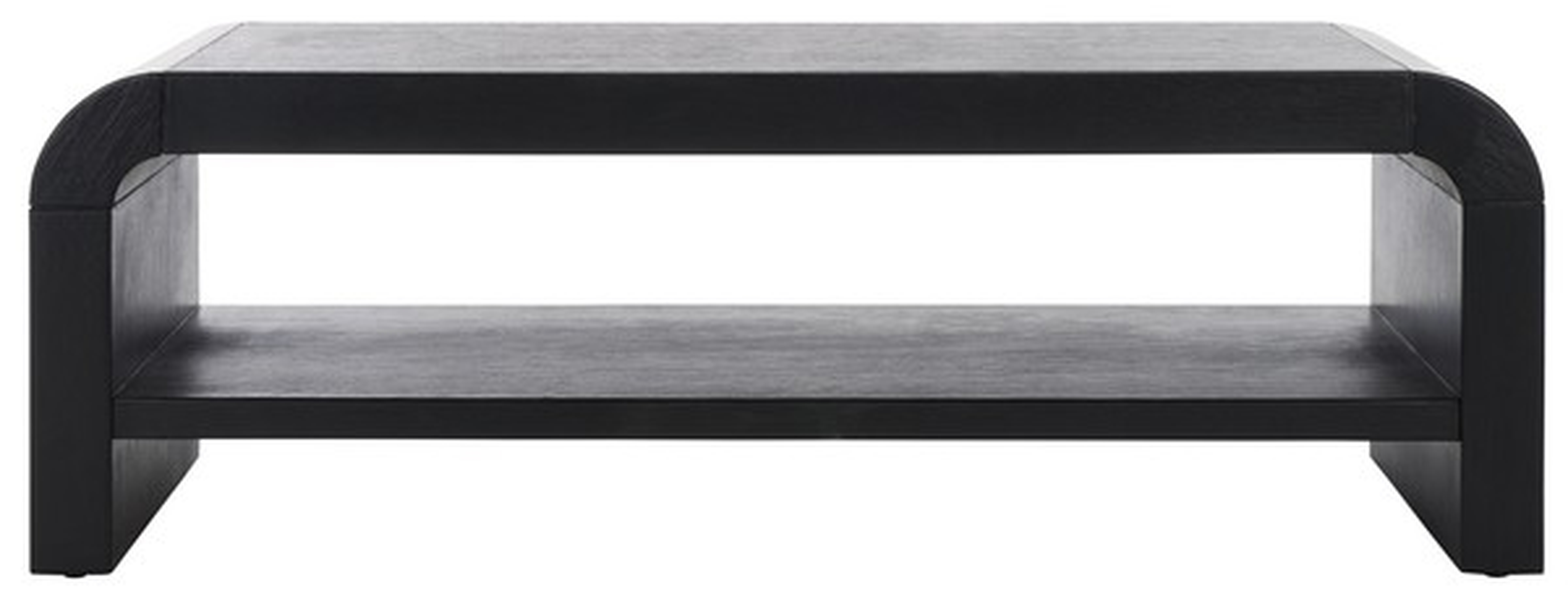 Suette 2 Shelf Coffee Table - Black - Safavieh - Safavieh