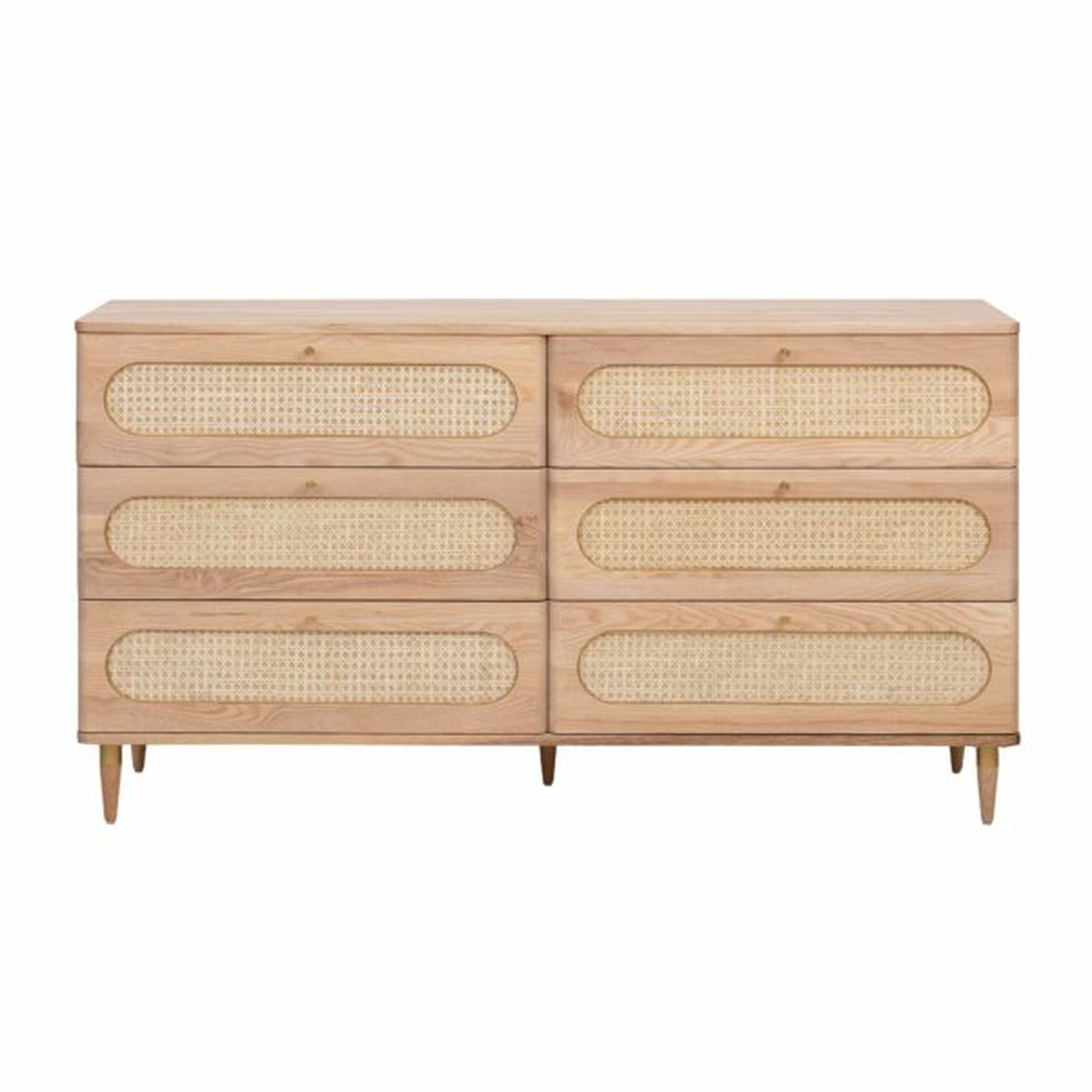 Carmen Cane 6 Drawer Dresser - TOV FURNITURE