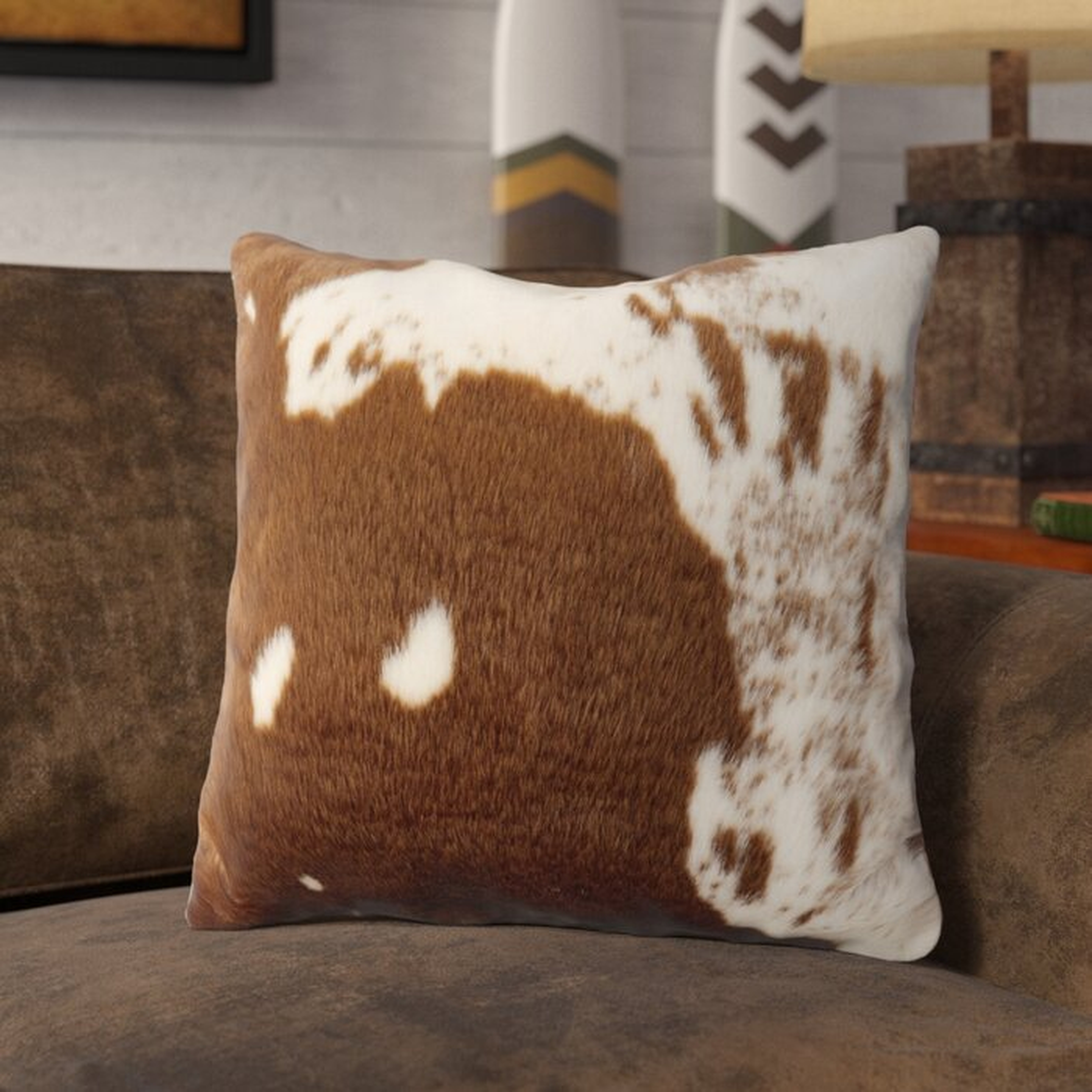 Bonneval Faux Leather Throw Pillow - Wayfair