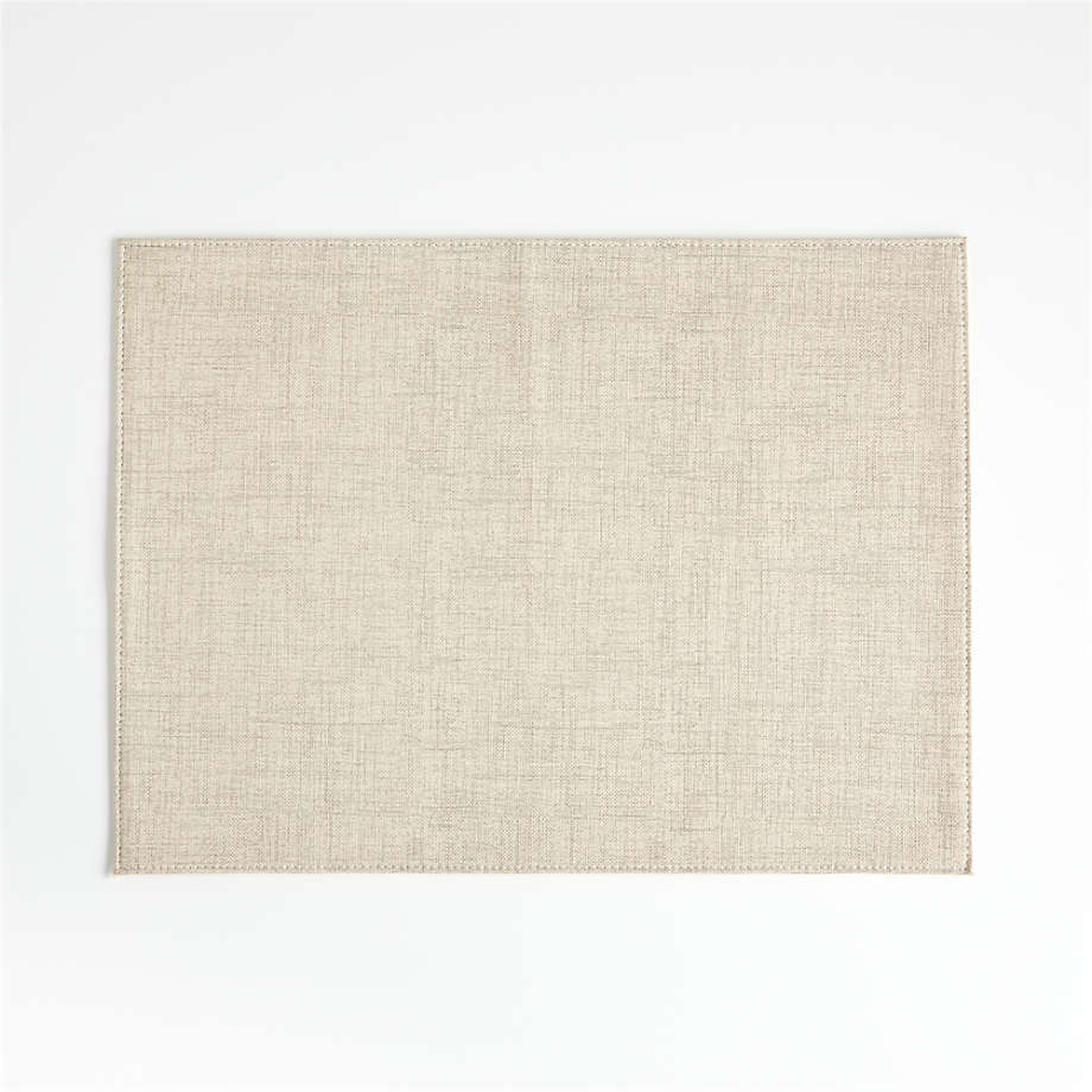 Shiloh Rectangular Taupe Easy-Clean Placemat - Crate and Barrel